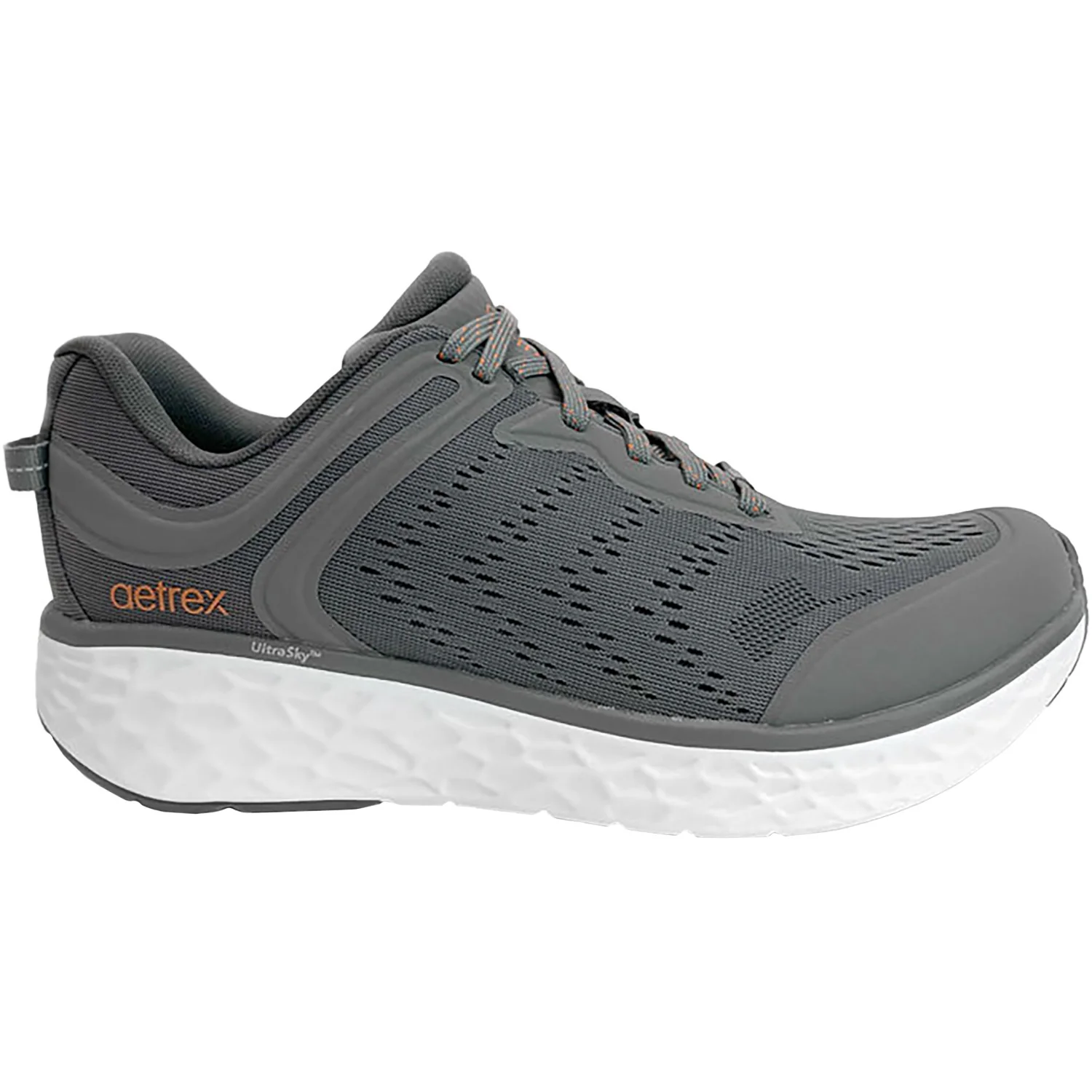 Aetrex Chase Men's Athletic Shoes Grey Mesh