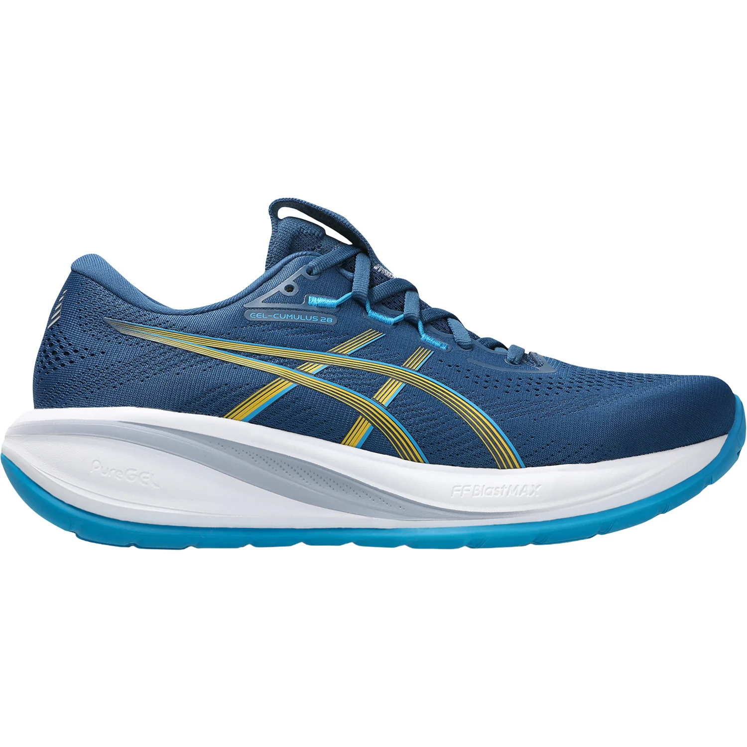 ASICS Gel-Cumulus 28 (Neutral Support) Men's Athletic Shoes Twilight Blue/Yamabuki
