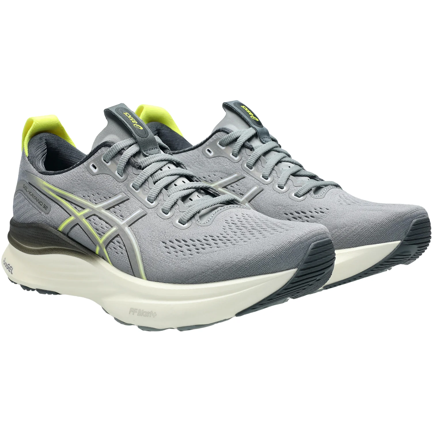 ASICS Gel-Kayano 32 (Stability Support) Men's Athletic Shoes Gravel/Citron - Image 5