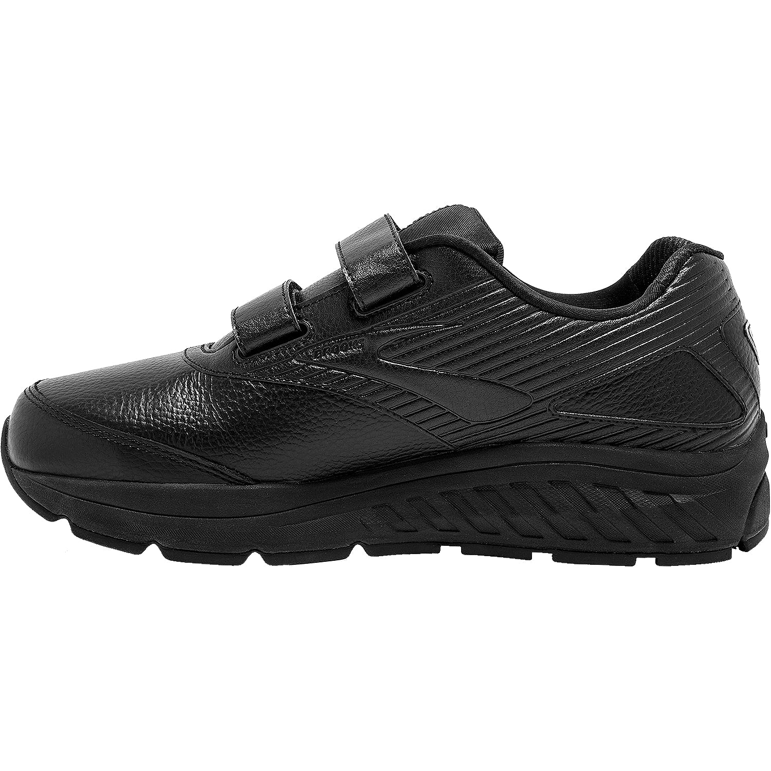 Brooks Addiction Walker V-Strap Men's Walking Shoes Black Leather - Image 3