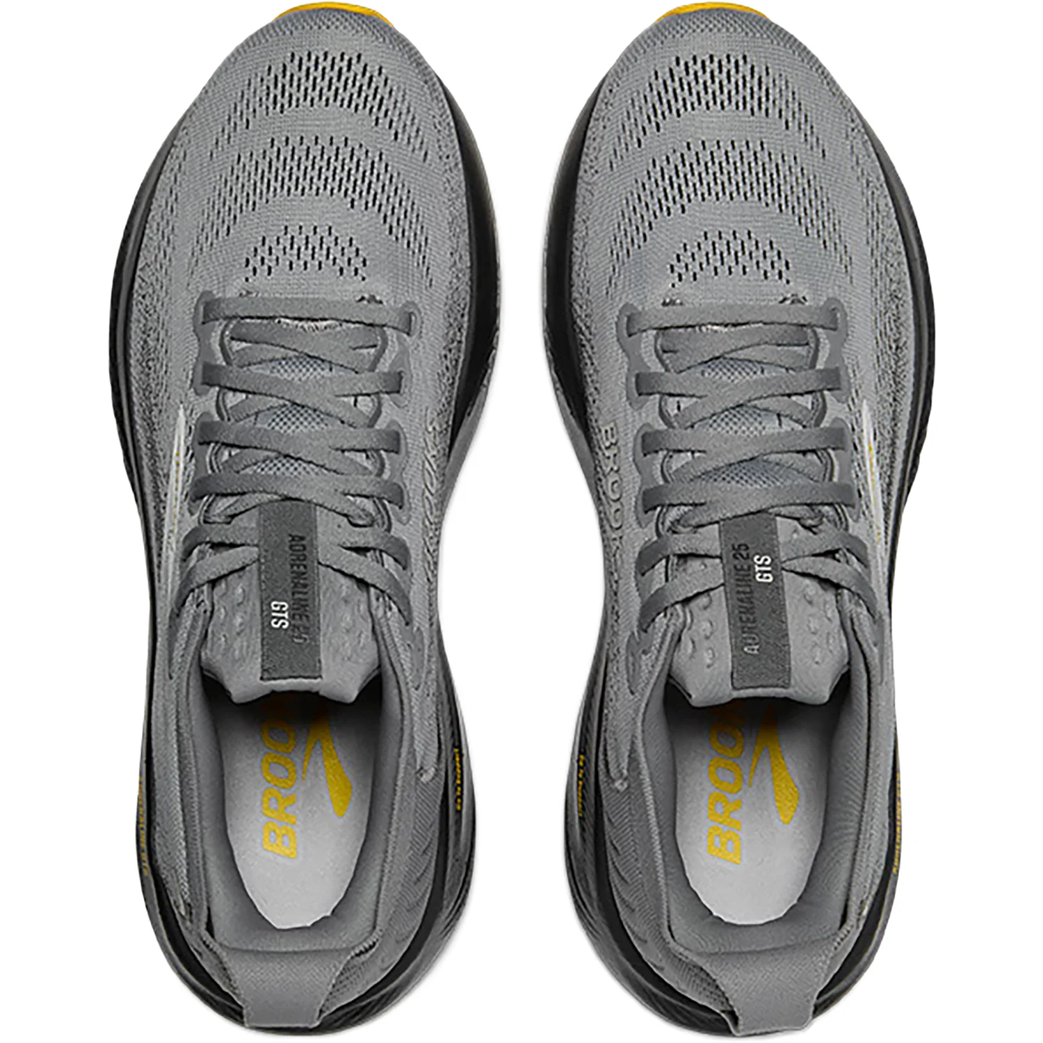 Brooks Adrenaline GTS 25 Primer Grey/Ebony/Jasmin (Stability Support) Men's Athletic Shoes Primer Grey /Ebony/Jasmin - Image 2