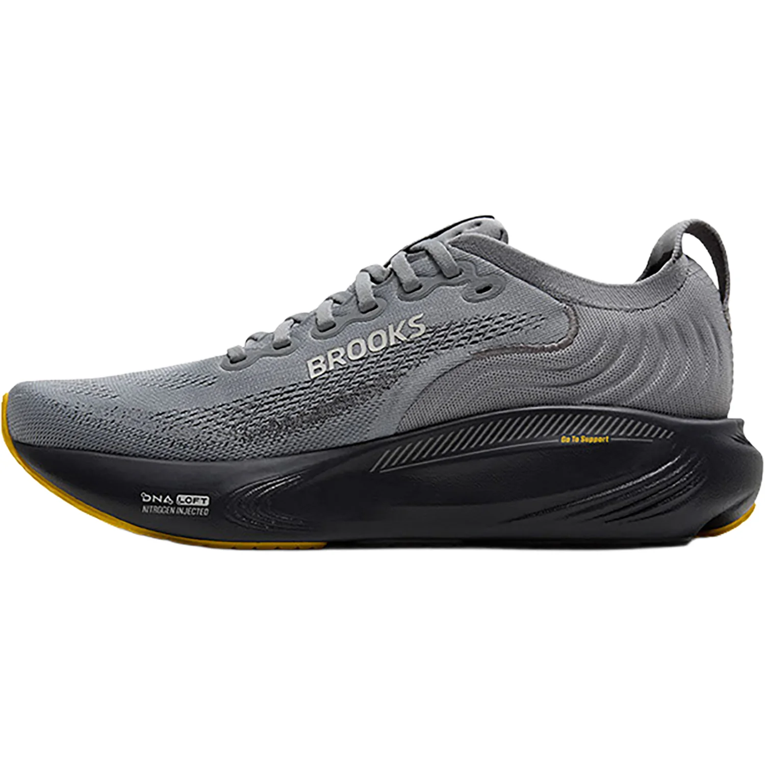 Brooks Adrenaline GTS 25 Primer Grey/Ebony/Jasmin (Stability Support) Men's Athletic Shoes Primer Grey /Ebony/Jasmin - Image 3