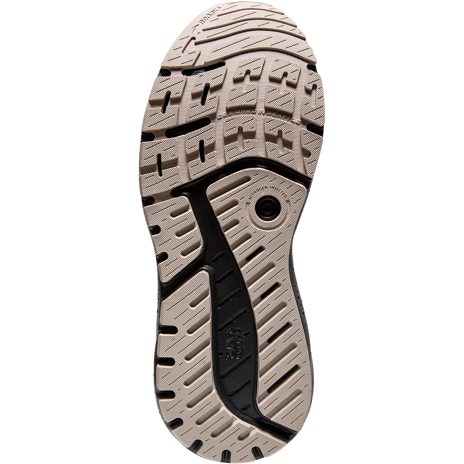 Brooks Beast GTS 23 (Stability Support) Men's Road Running Shoes Chateau Grey/White Sand/Blue Mesh - Image 4