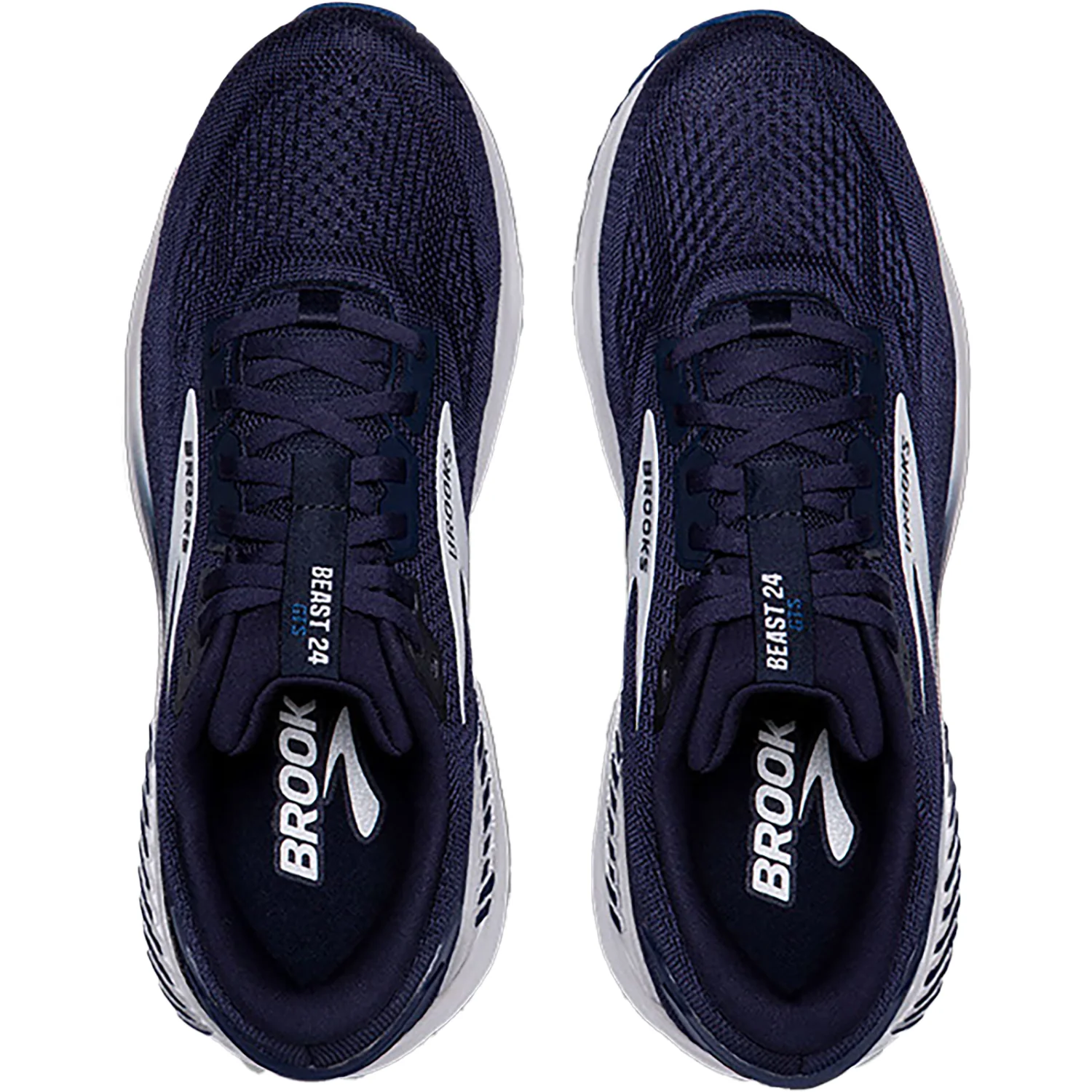 Brooks Beast GTS 24 (Stability Support) Men's Road Running Shoes Peacoat/True Navy/White Mesh - Image 2