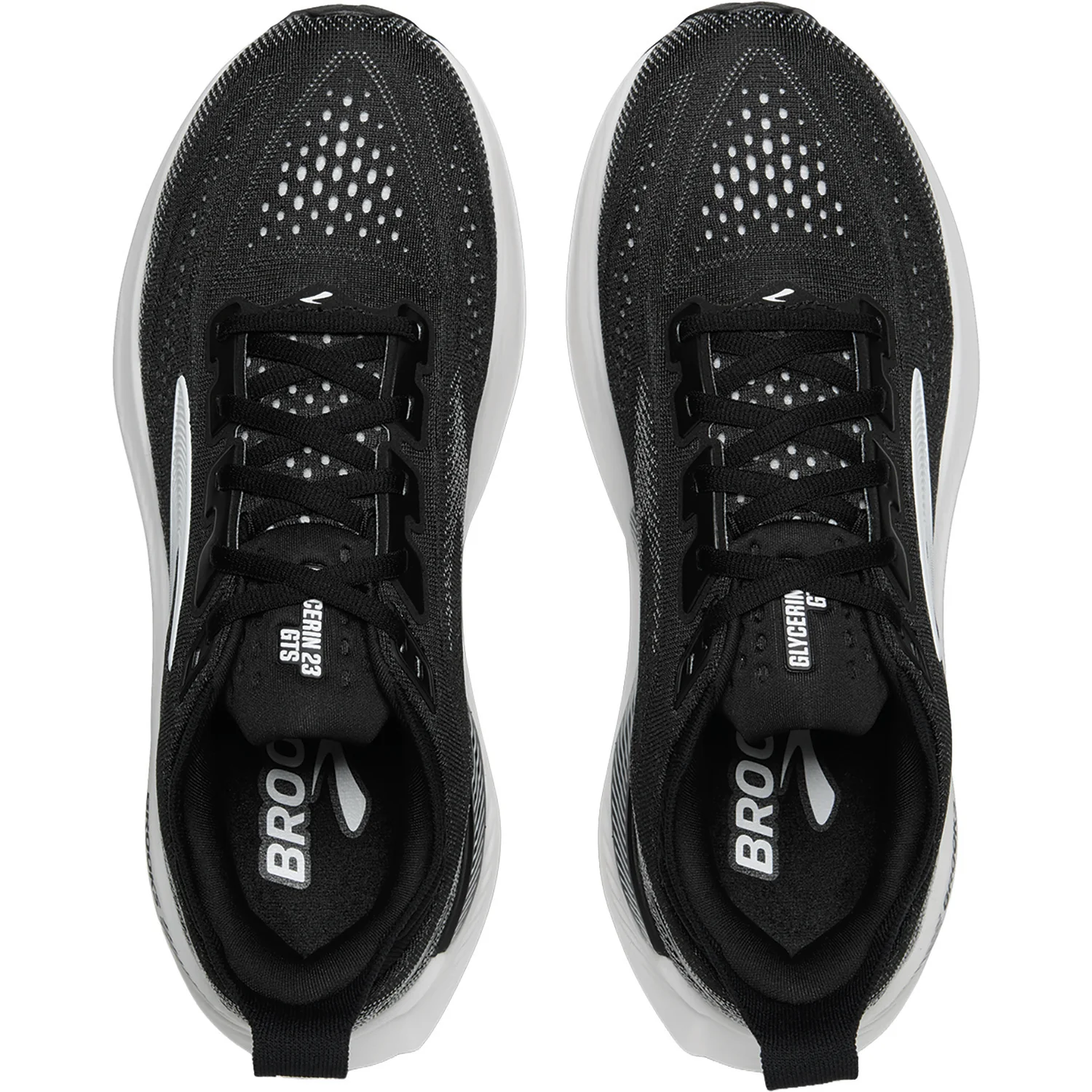 Brooks Glycerin GTS 23 (Neutral Stability) Men's Athletic Shoes Black/Grey/White - Image 2
