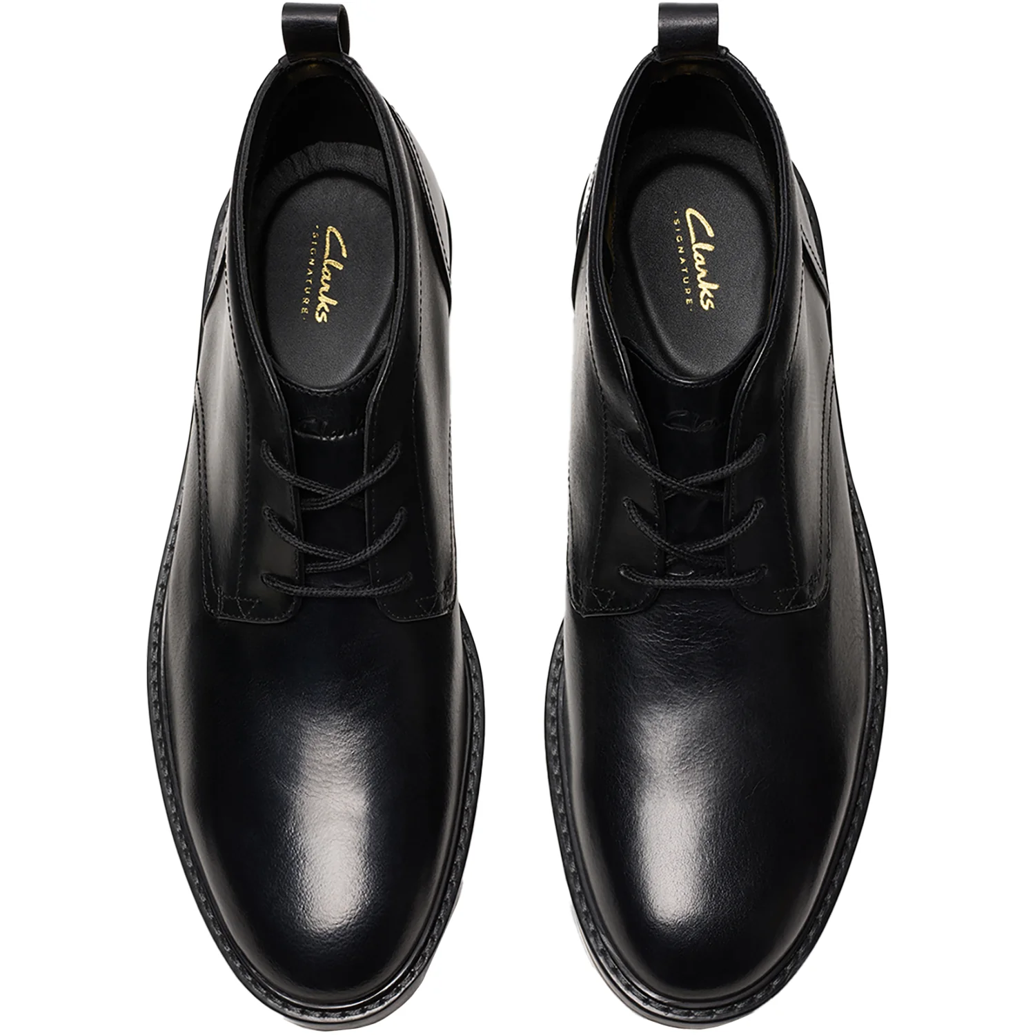 Clarks Aldwin Chukka Men's Boots Black Leather - Image 2