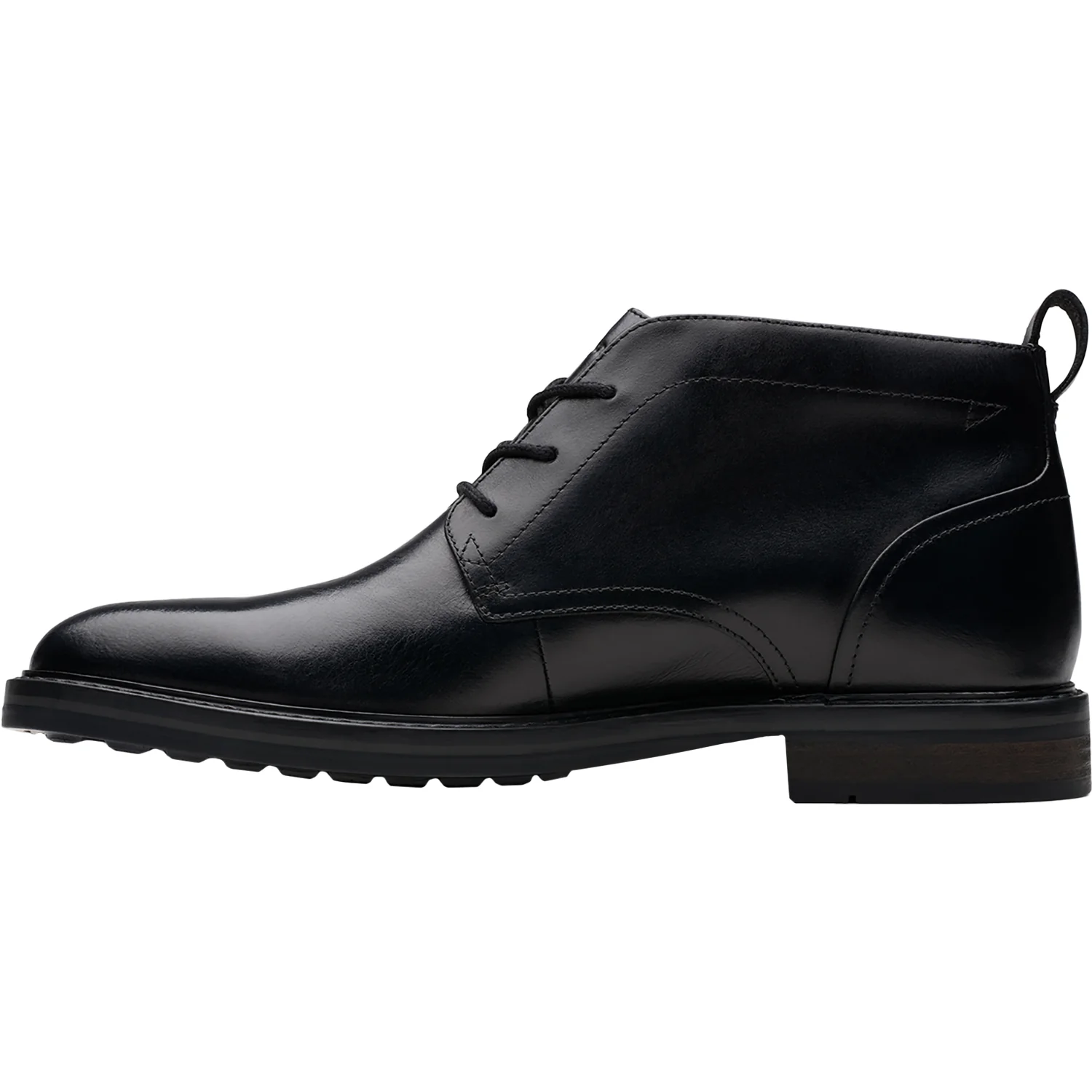 Clarks Aldwin Chukka Men's Boots Black Leather - Image 3