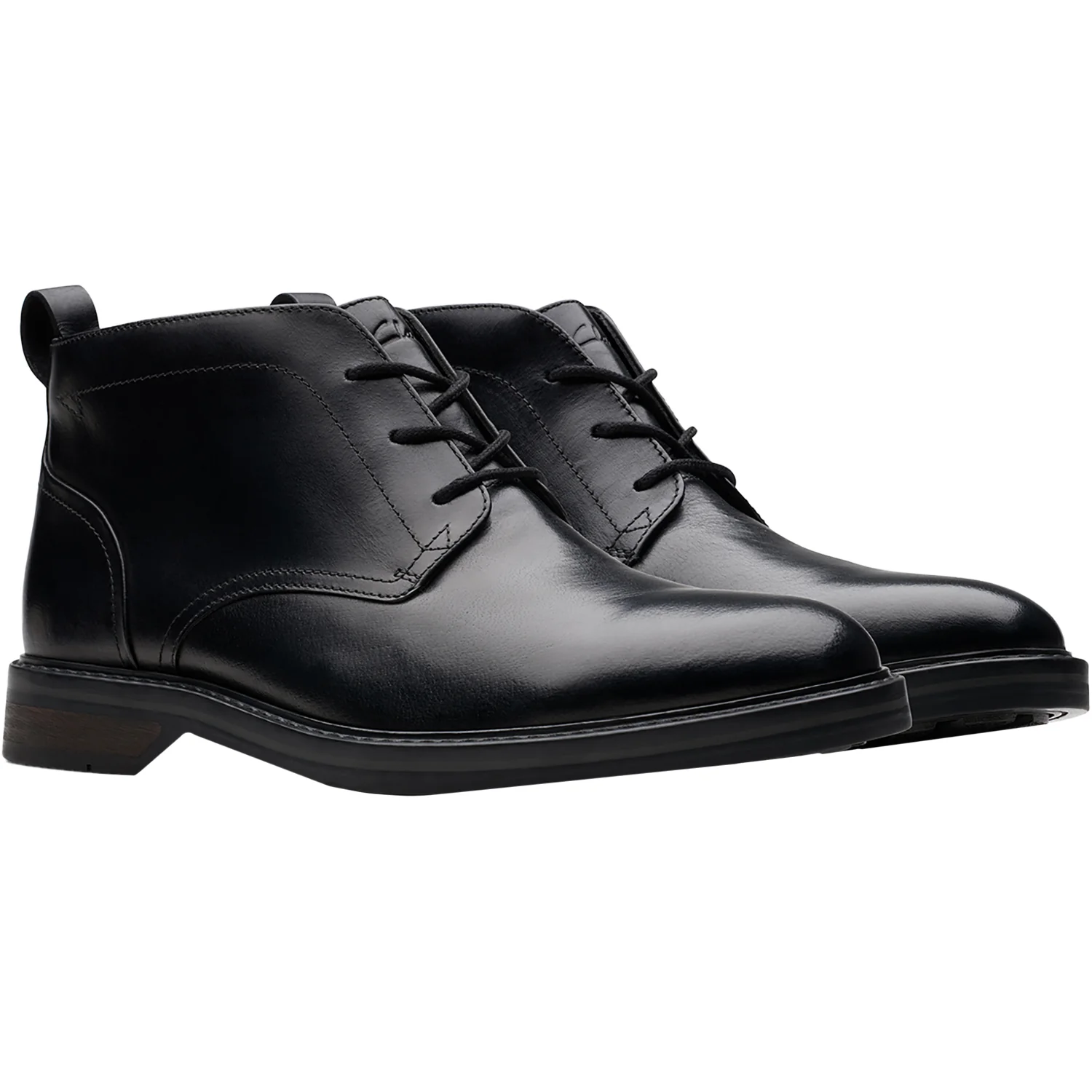 Clarks Aldwin Chukka Men's Boots Black Leather - Image 5