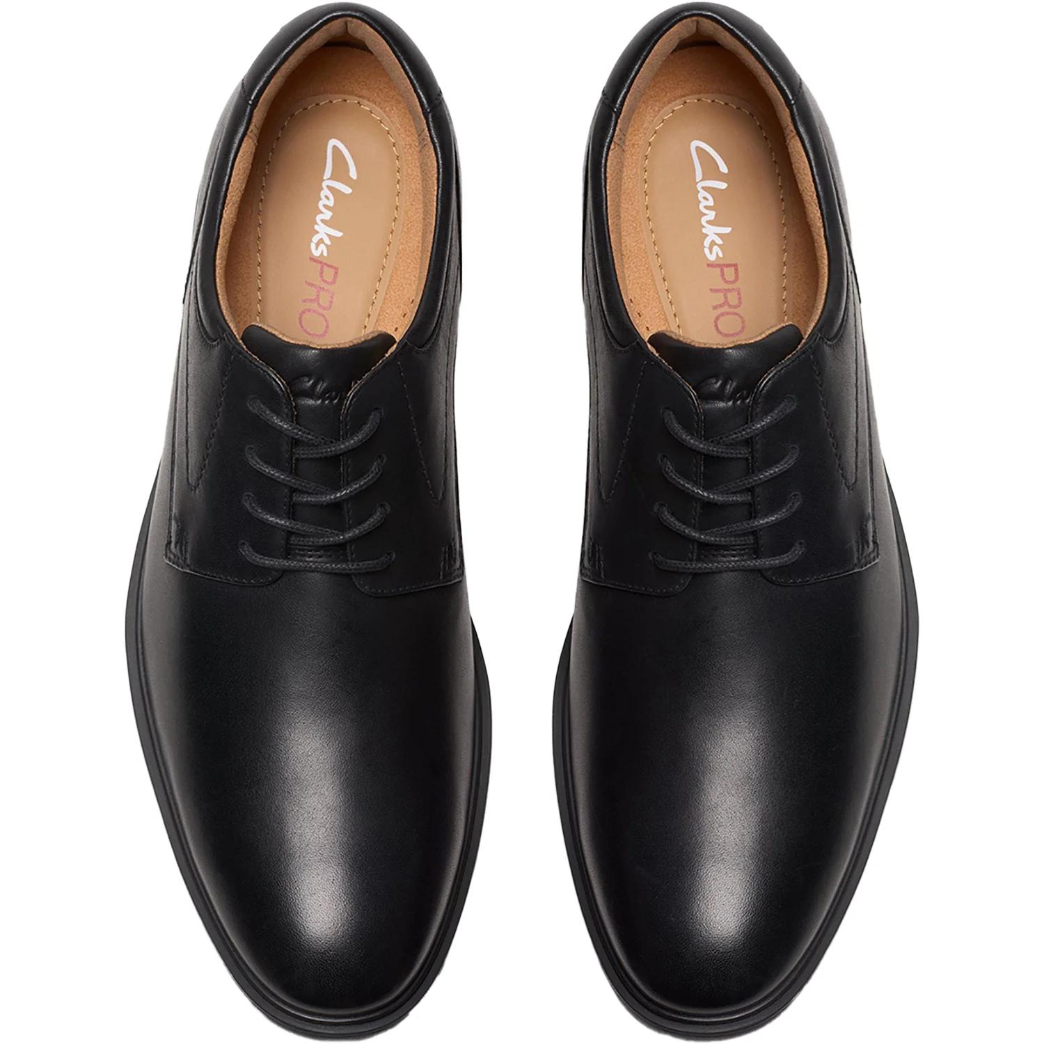 Clarks Eldredge Plain Men's Dress Shoes Black Leather - Image 2