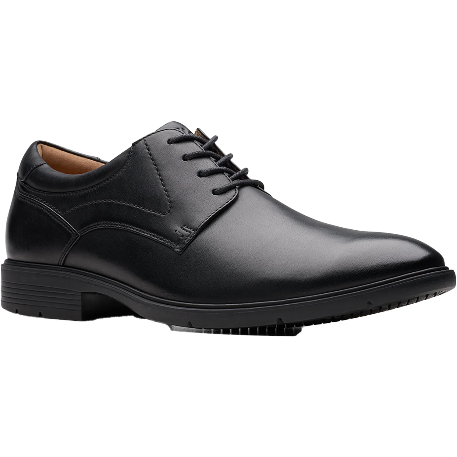 Clarks Eldredge Plain Men's Dress Shoes Black Leather - Image 5