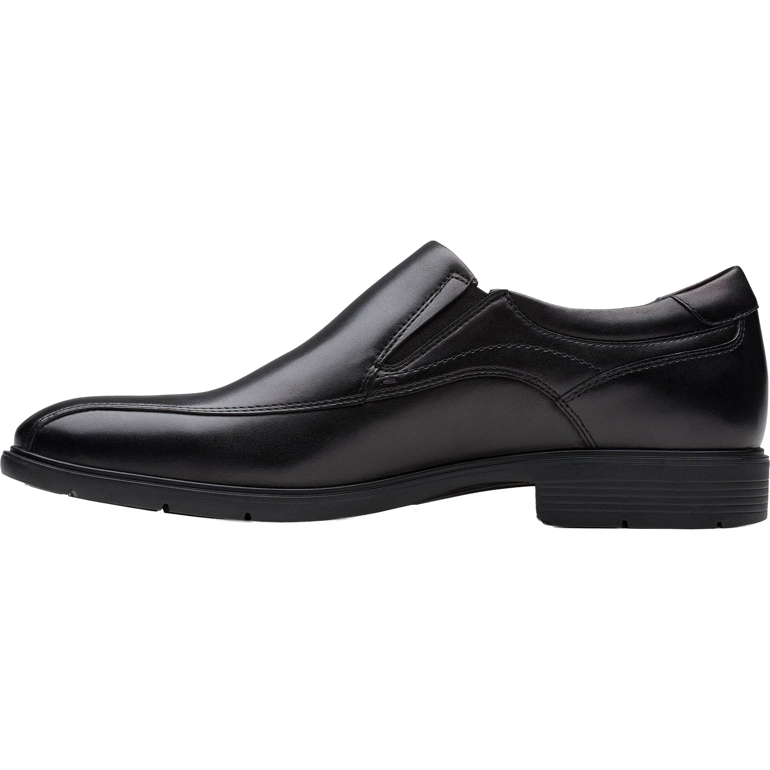Clarks Eldredge Step Men's Dress Slip Ons Black Leather - Image 3
