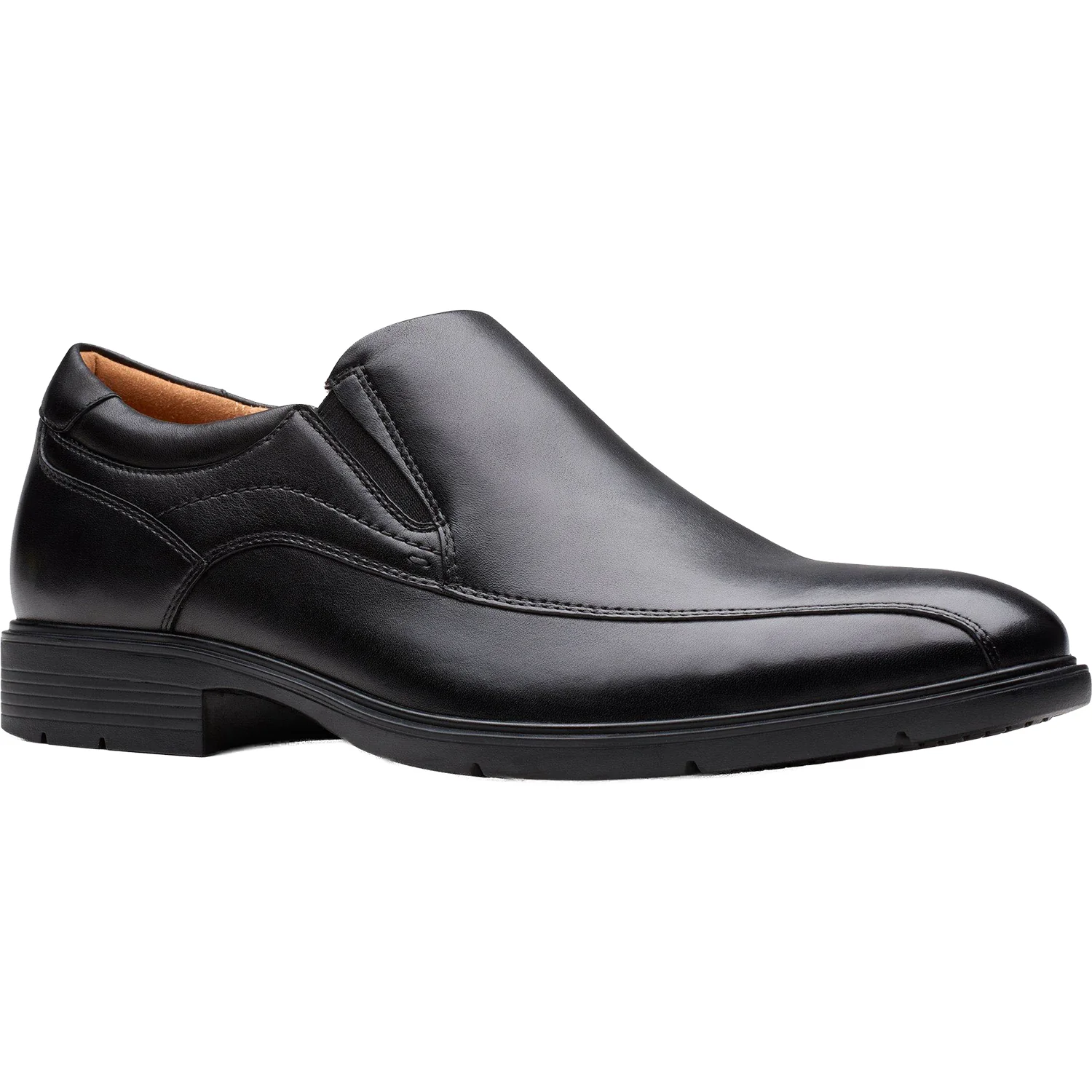 Clarks Eldredge Step Men's Dress Slip Ons Black Leather - Image 5