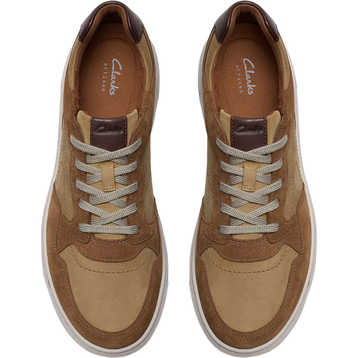Clarks Mapstone Sport Men's Lace Up Shoes Cola Combi - Image 2