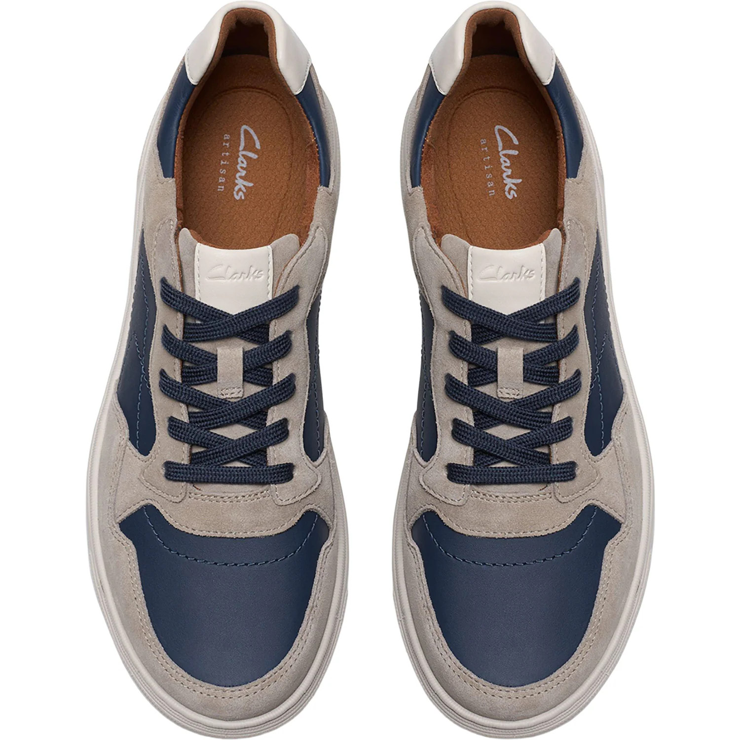 Clarks Mapstone Sport Men's Lace Up Shoes Grey Combi - Image 2