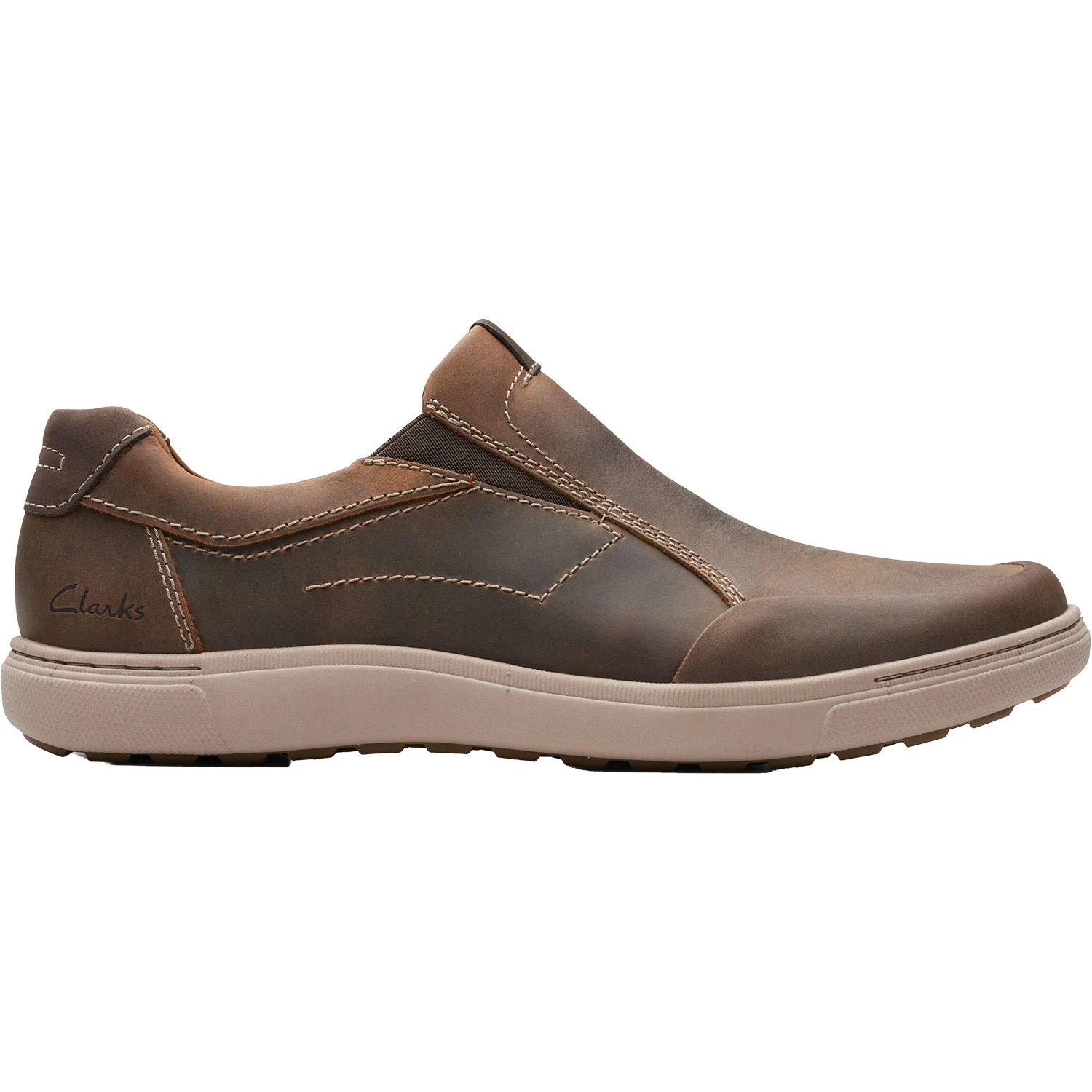 Clarks Mapstone Step Men's Slip Ons Beeswax Leather