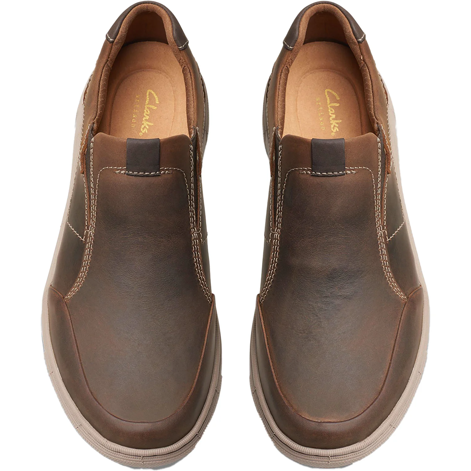 Clarks Mapstone Step Men's Slip Ons Beeswax Leather - Image 2
