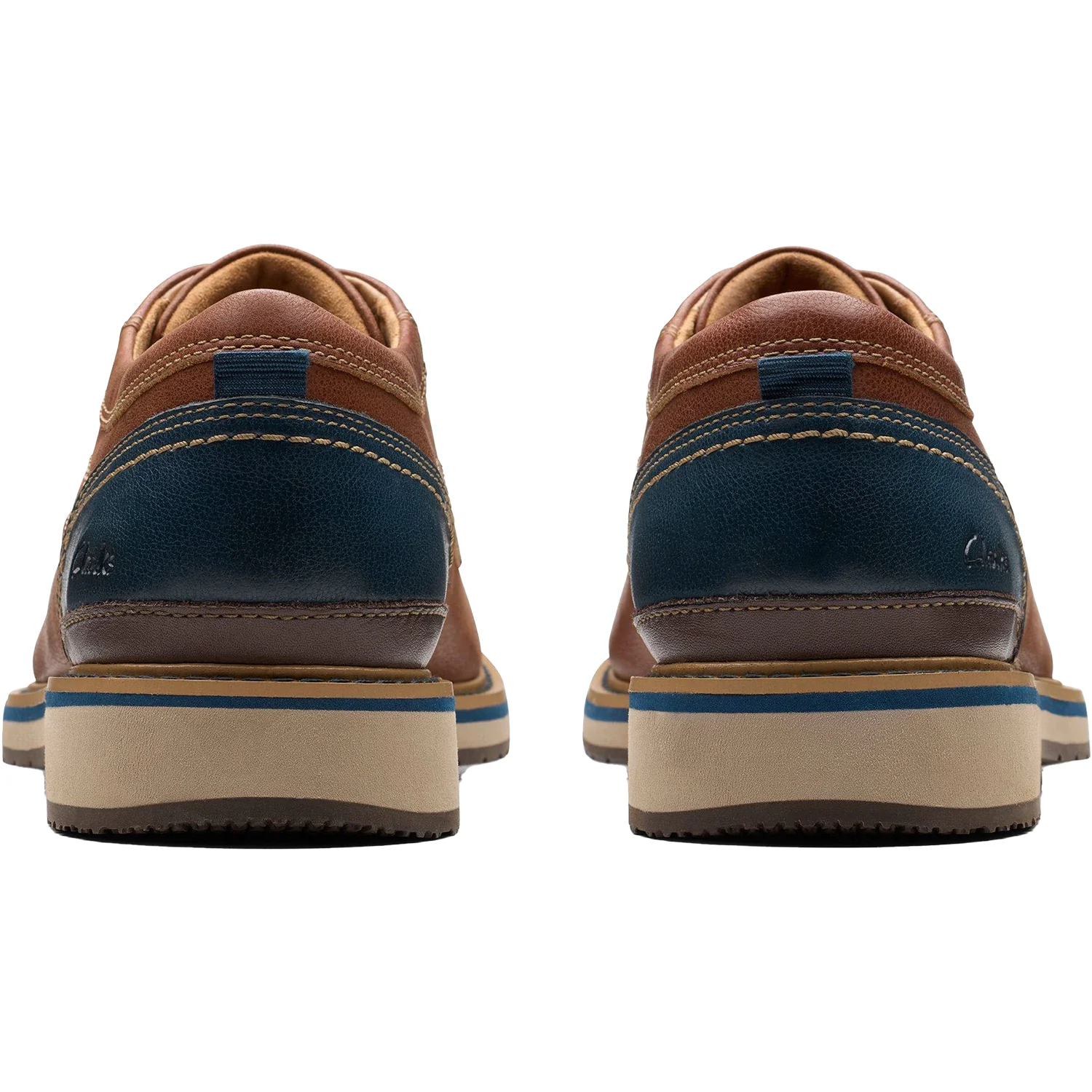 Clarks Monahan Plain Men's Dress Shoes Tan Leather - Image 6