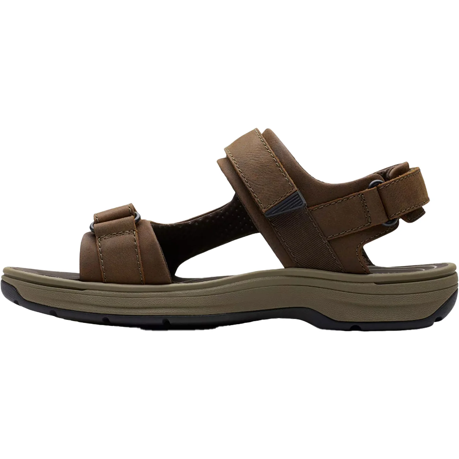 Clarks Saltway Trail Men's Sandals Dark Brown Leather - Image 3