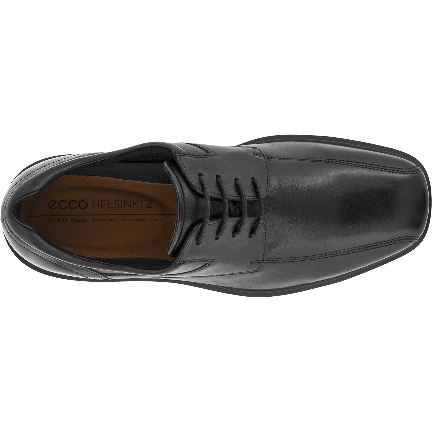 Ecco Helsinki 20 Bike Toe Tie Men's Dress Shoes Black Leather - Image 2