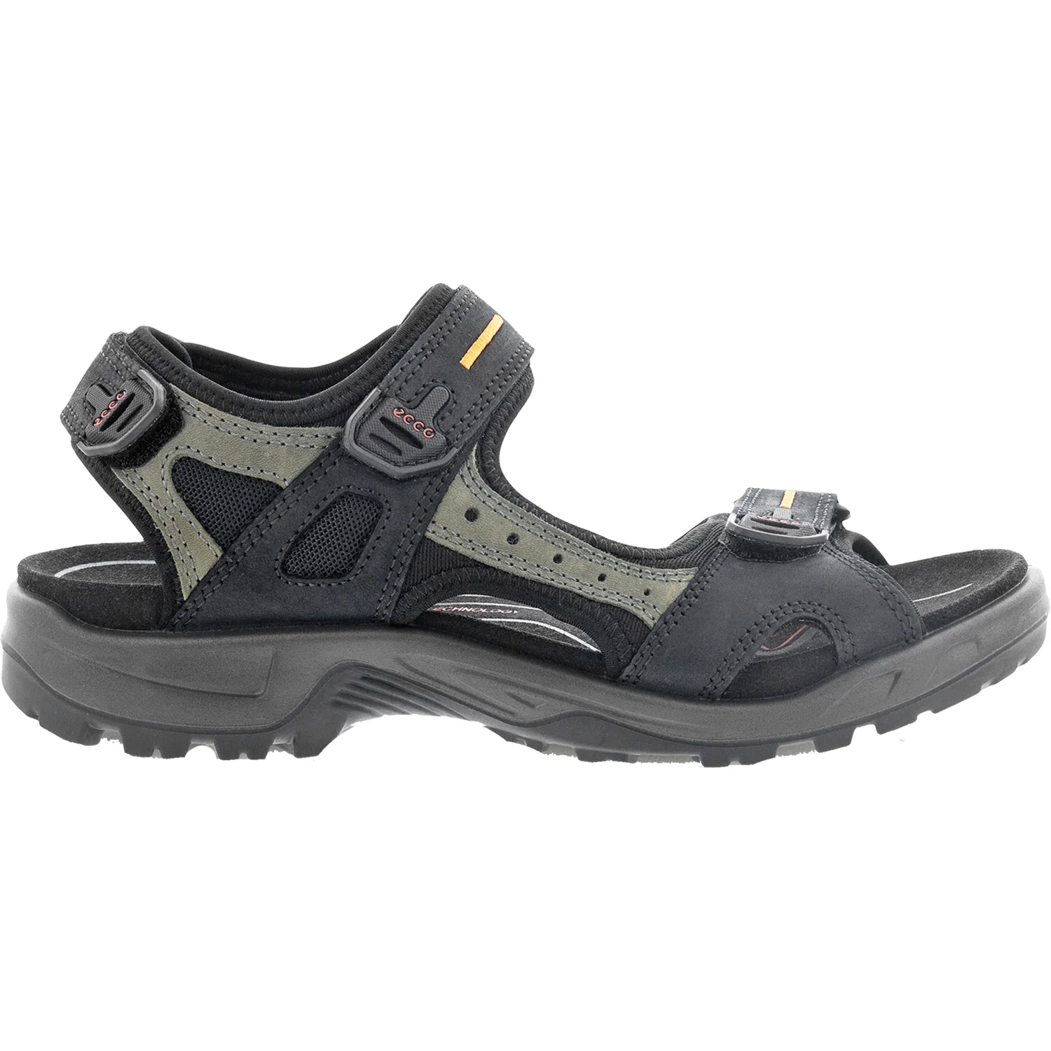 Ecco Offroad Yucatan Men's Outdoor Sandals Black/Mole Nubuck