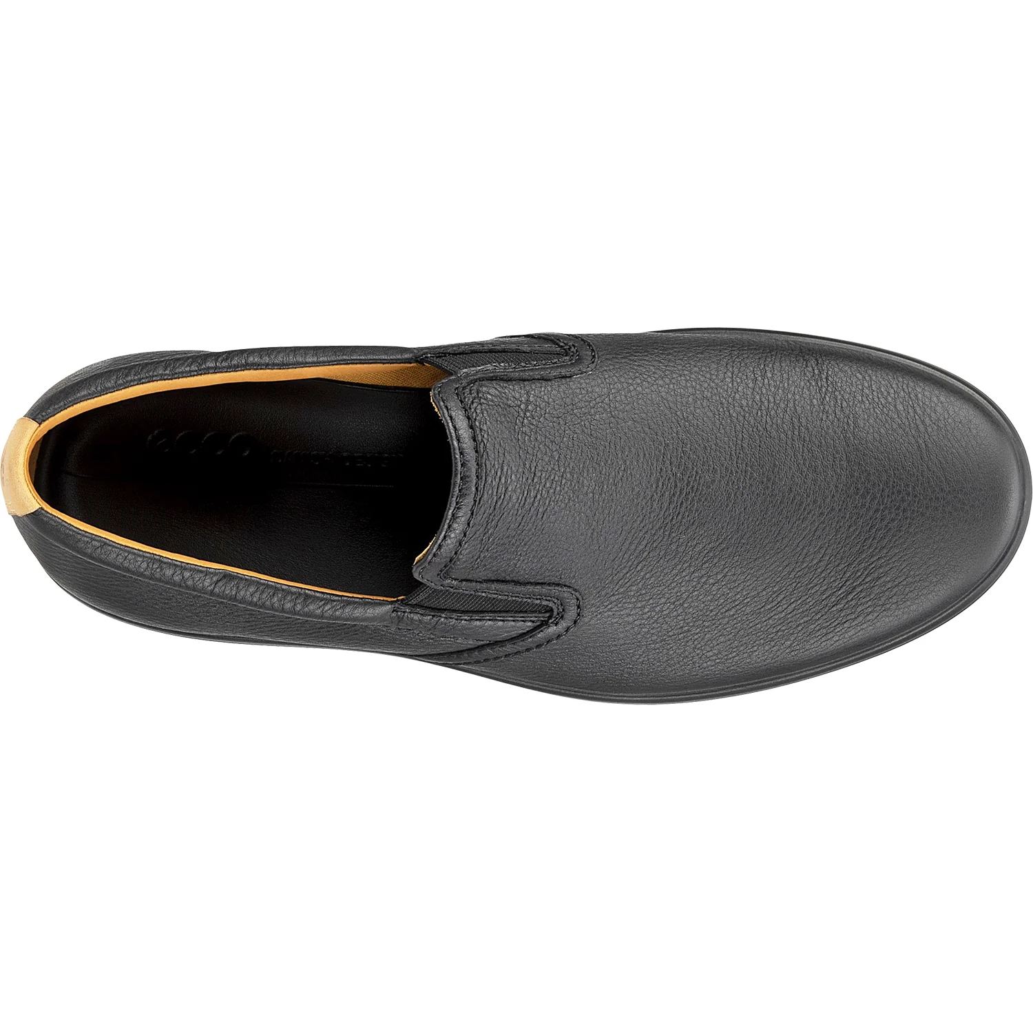 Ecco Soft 7 Slip On 20 Men's Slip On Shoes Black/Lion Leather - Image 2