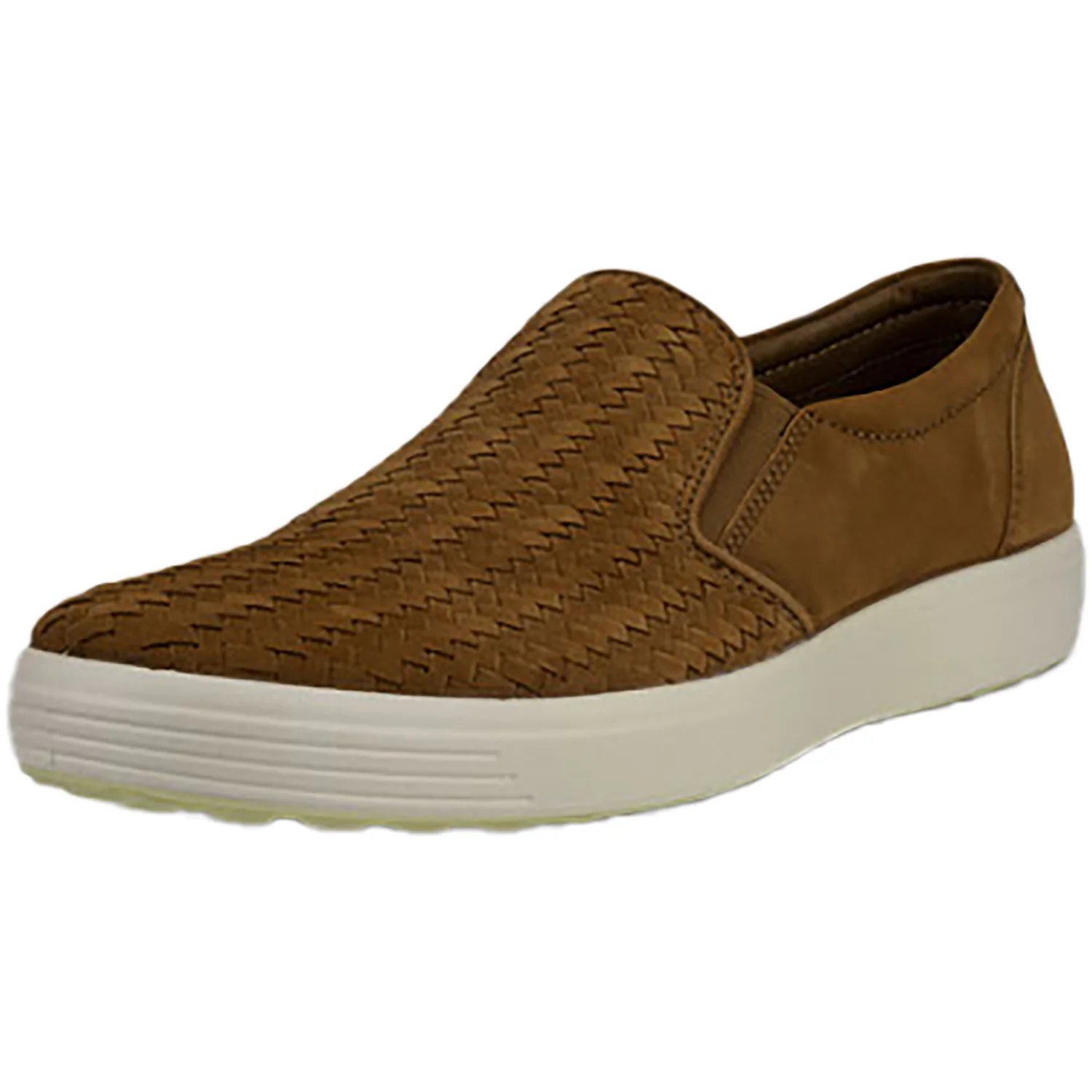 Ecco Soft 7 Men's Slip On Shoes Camel Cow Nubuck - Image 2