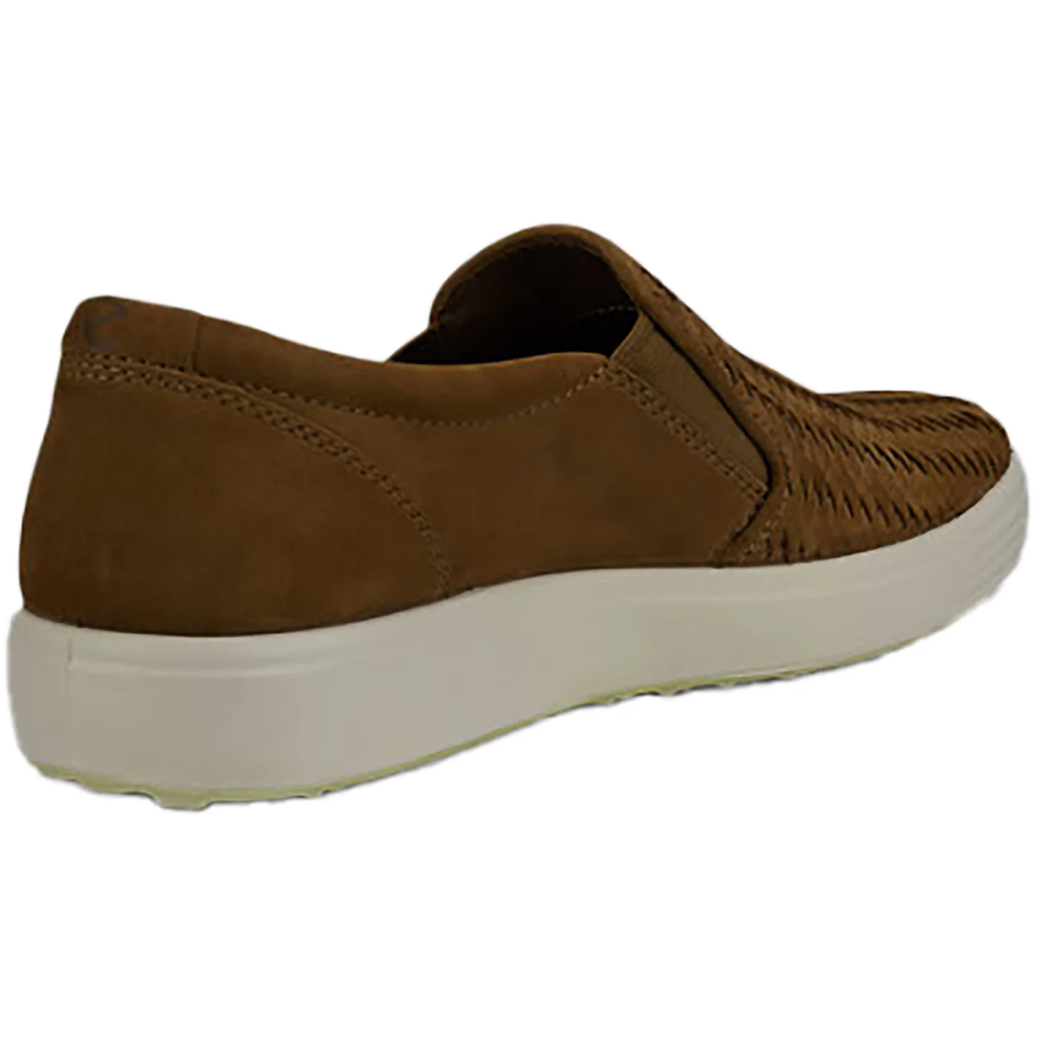 Ecco Soft 7 Men's Slip On Shoes Camel Cow Nubuck - Image 3