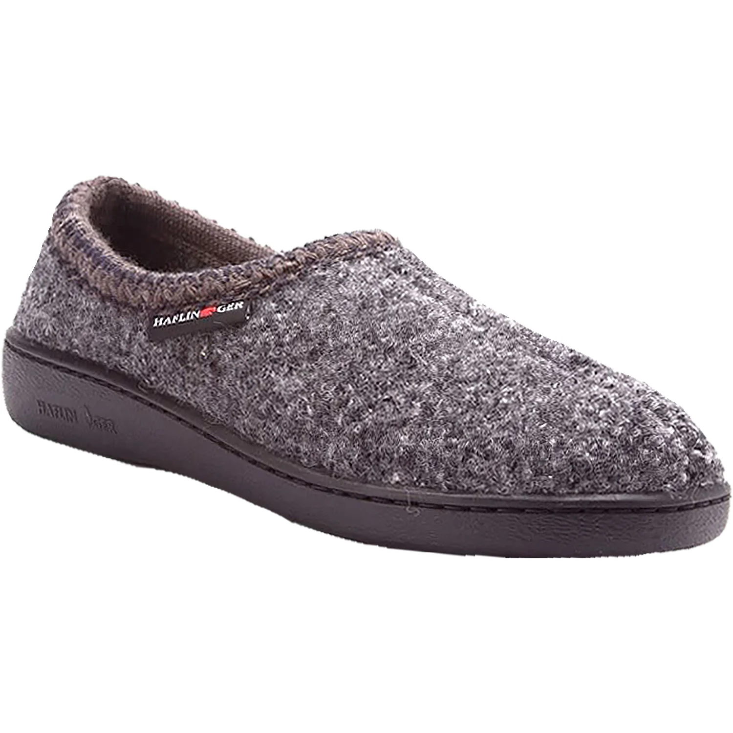 Haflinger ATB Men's Wool Slippers Grey Speckle Wool - Image 3