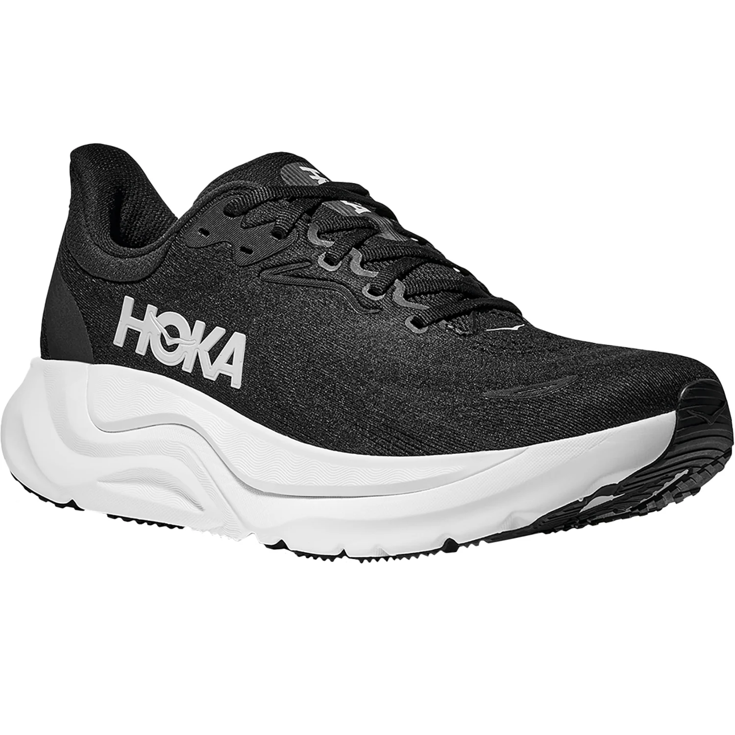 Hoka Arahi 8 (Stability Support) Men's Athletic Shoes Black/White - Image 5