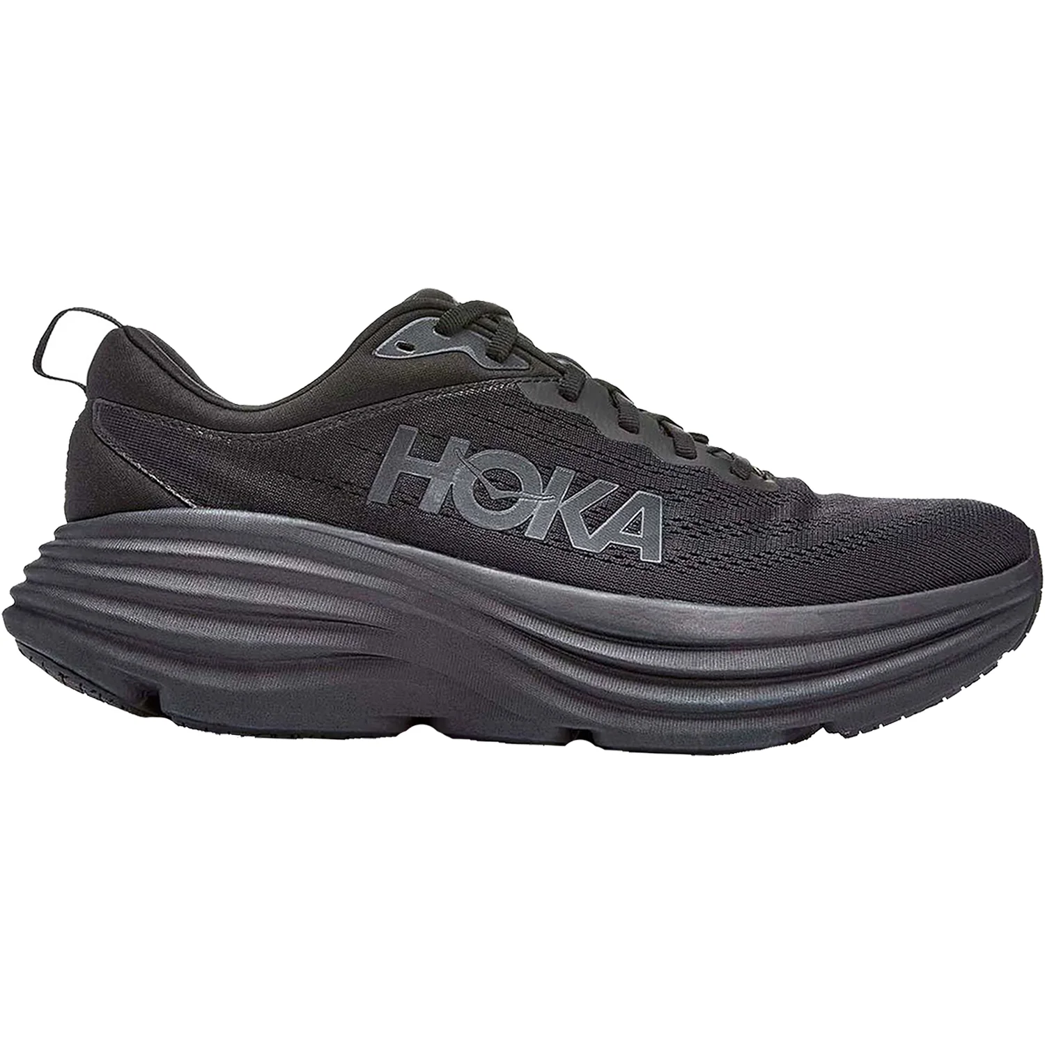 Hoka Bondi 8 (Neutral Support) Men's Running Shoes Black/Black Mesh