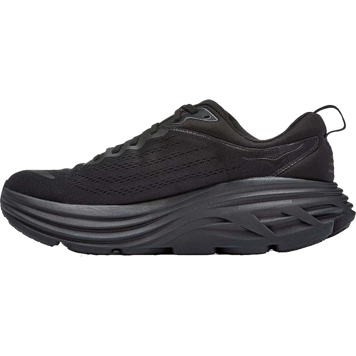 Hoka Bondi 8 (Neutral Support) Men's Running Shoes Black/Black Mesh - Image 3