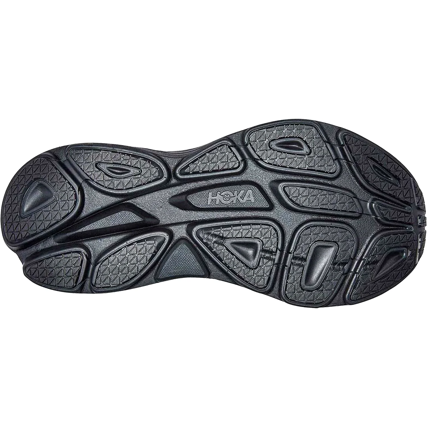 Hoka Bondi 8 (Neutral Support) Men's Running Shoes Black/Black Mesh - Image 4