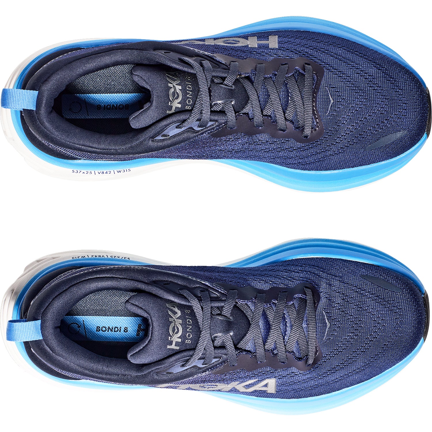 Hoka Bondi 8 (Neutral Support) Men's Running Shoes Outer Space/All Aboard Mesh - Image 2