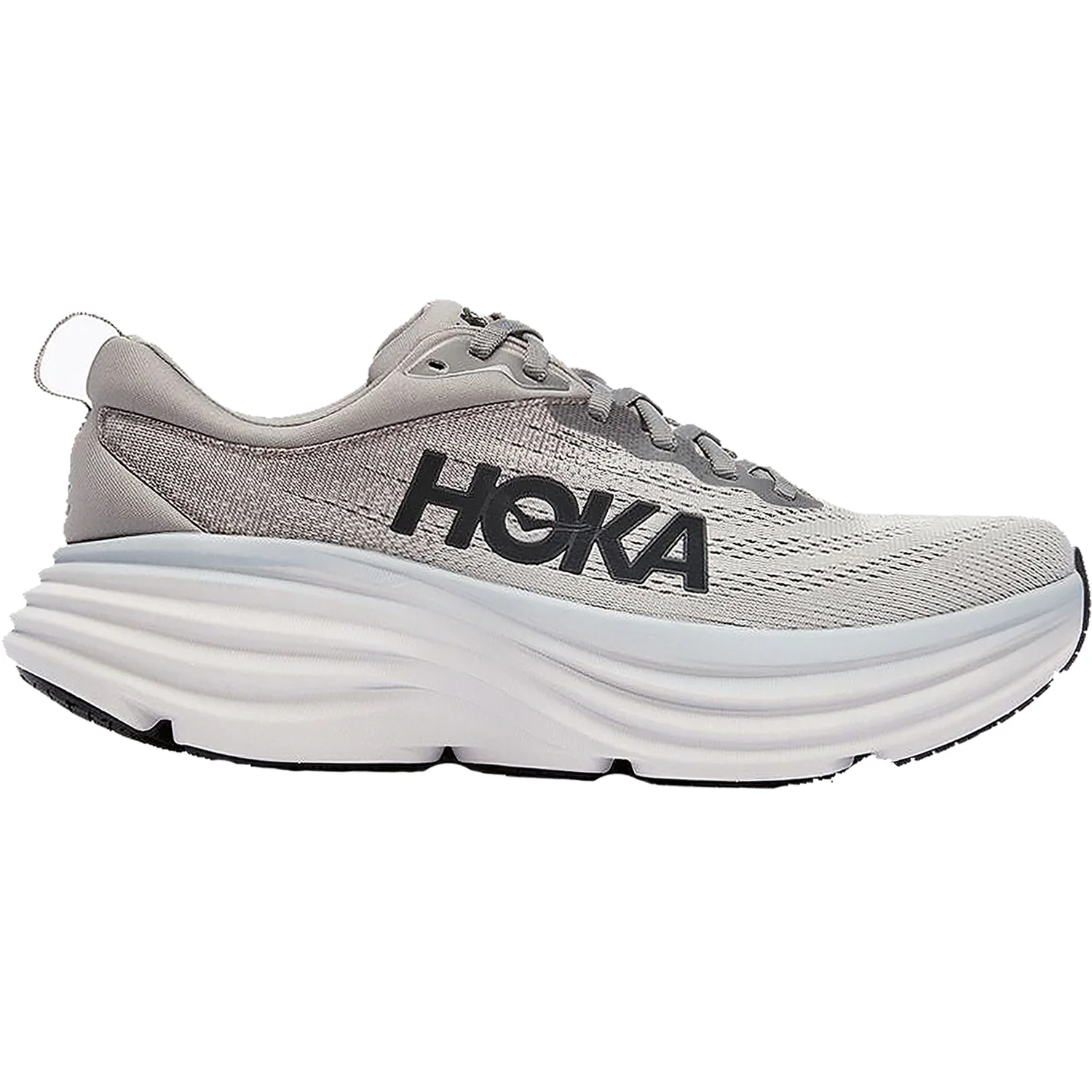 Hoka Bondi 8 (Neutral Support) Men's Max Running Shoes Sharkskin/Harbor Mist Mesh