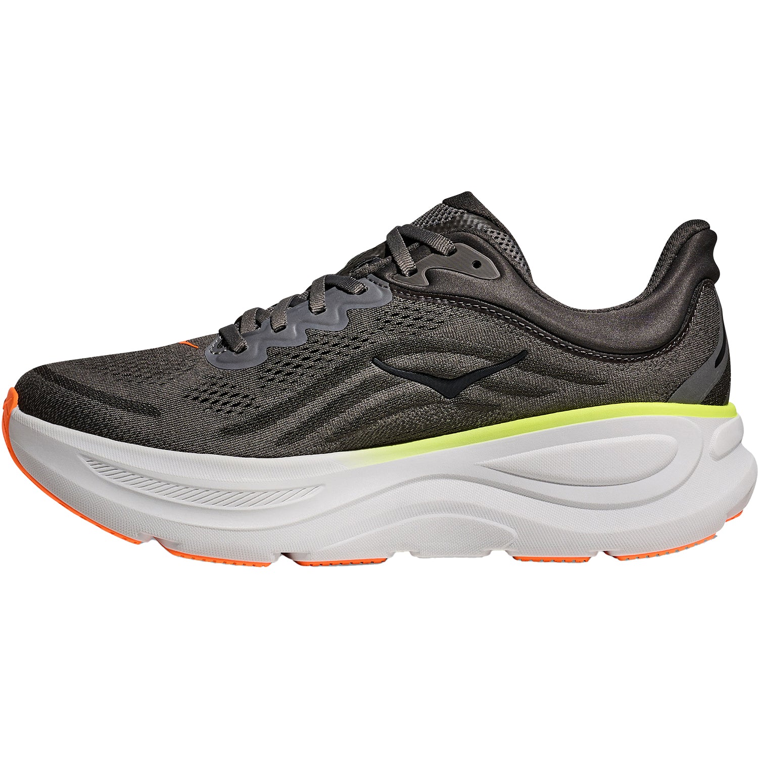 Hoka Bondi 9 (Neutral Support) Men's Running Shoes Asphalt Grey/Gravel Mesh - Image 3
