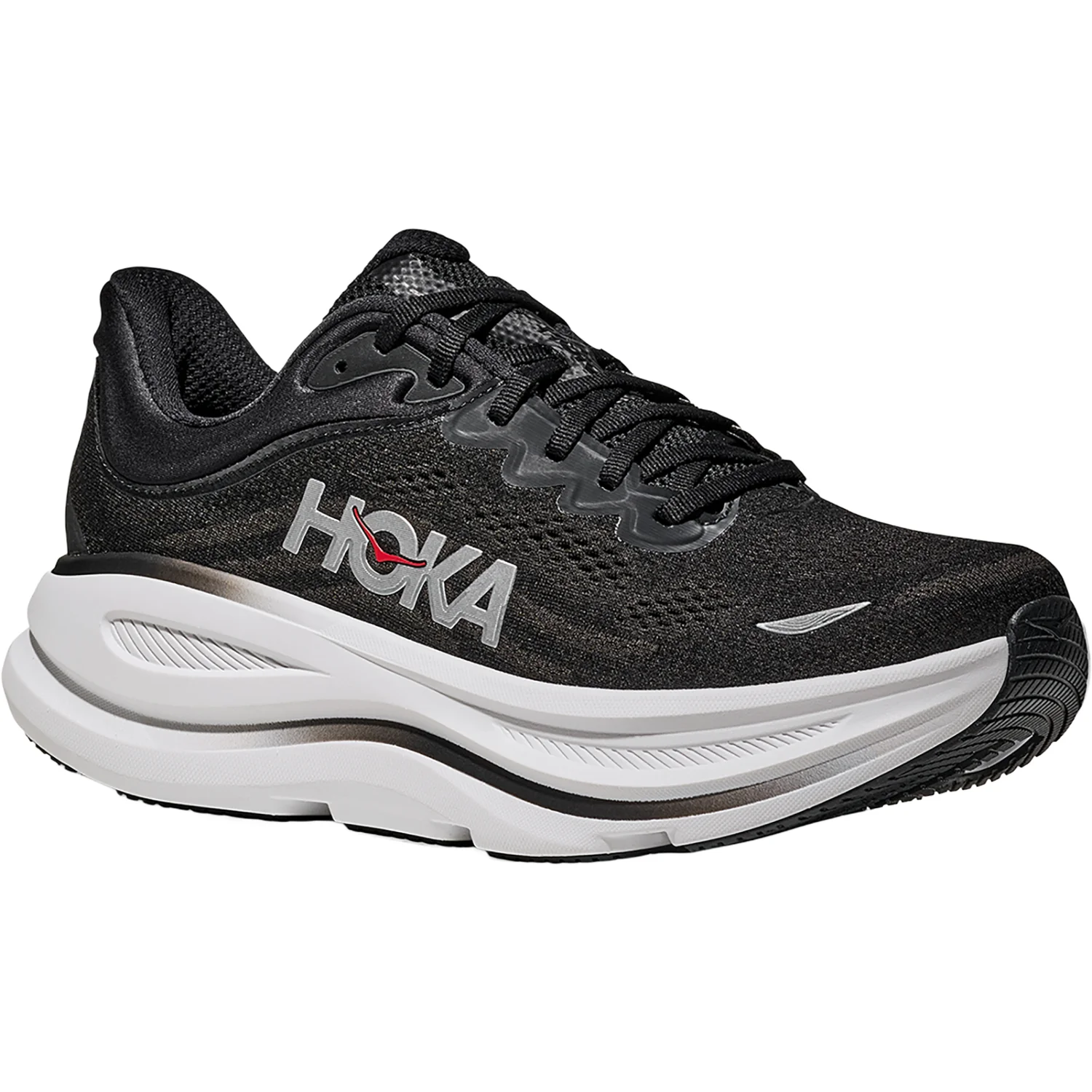 Hoka Bondi 9 (Neutral Support) Men's Athletic Shoes Black/Vermillion - Image 5