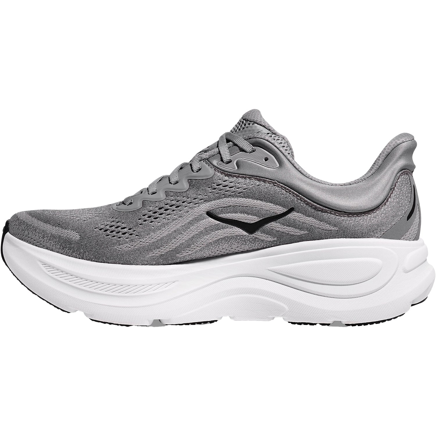 Hoka Bondi 9 (Neutral Support) Men's Athletic Shoes Galactic Grey/Stellar Grey Mesh - Image 3