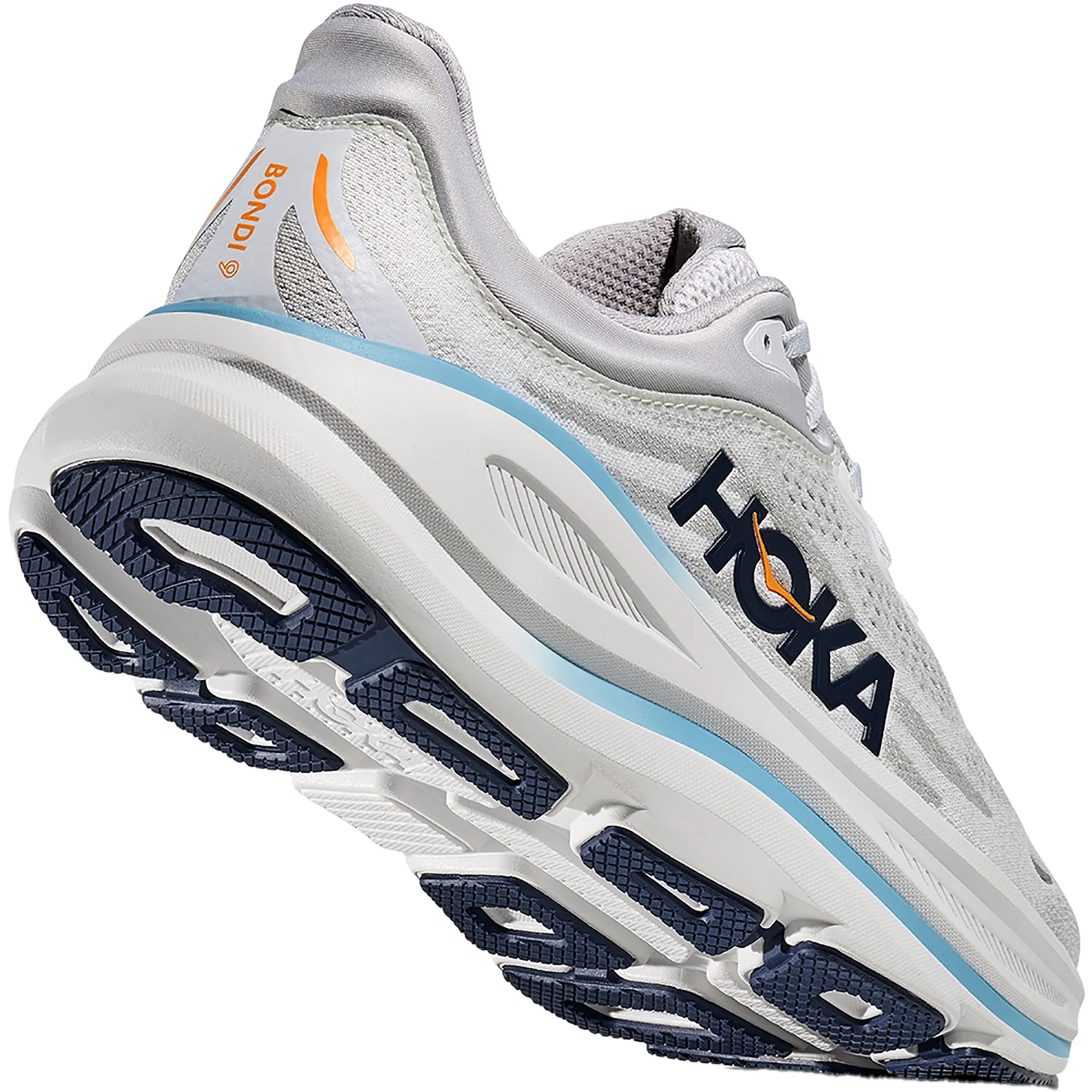 Hoka Bondi 9 (Neutral Support) Men's Athletic Shoes Stardust/Cosmic Grey - Image 6