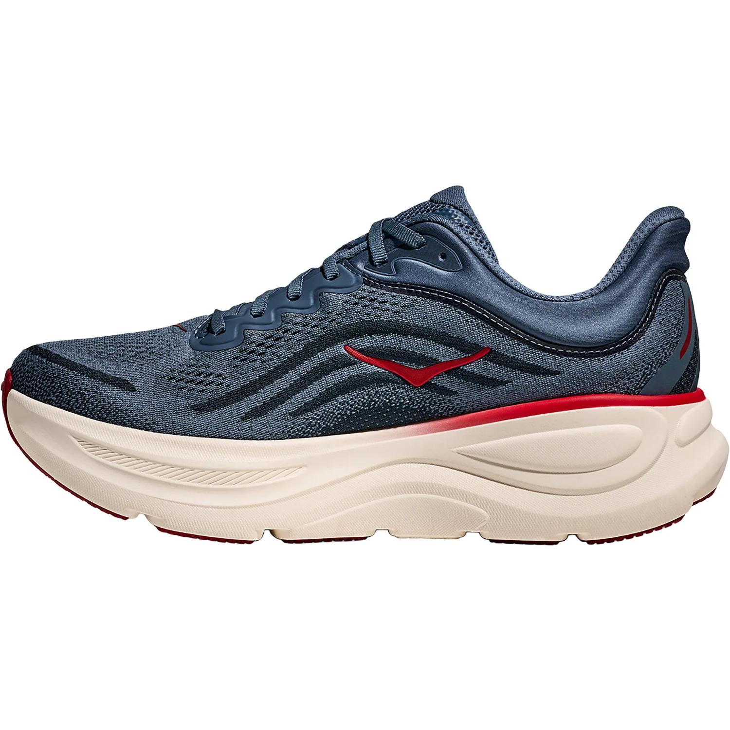 Hoka Bondi 9 (Neutral Support) Men's Athletic Shoes Thunder Cloud/Vermillion - Image 3