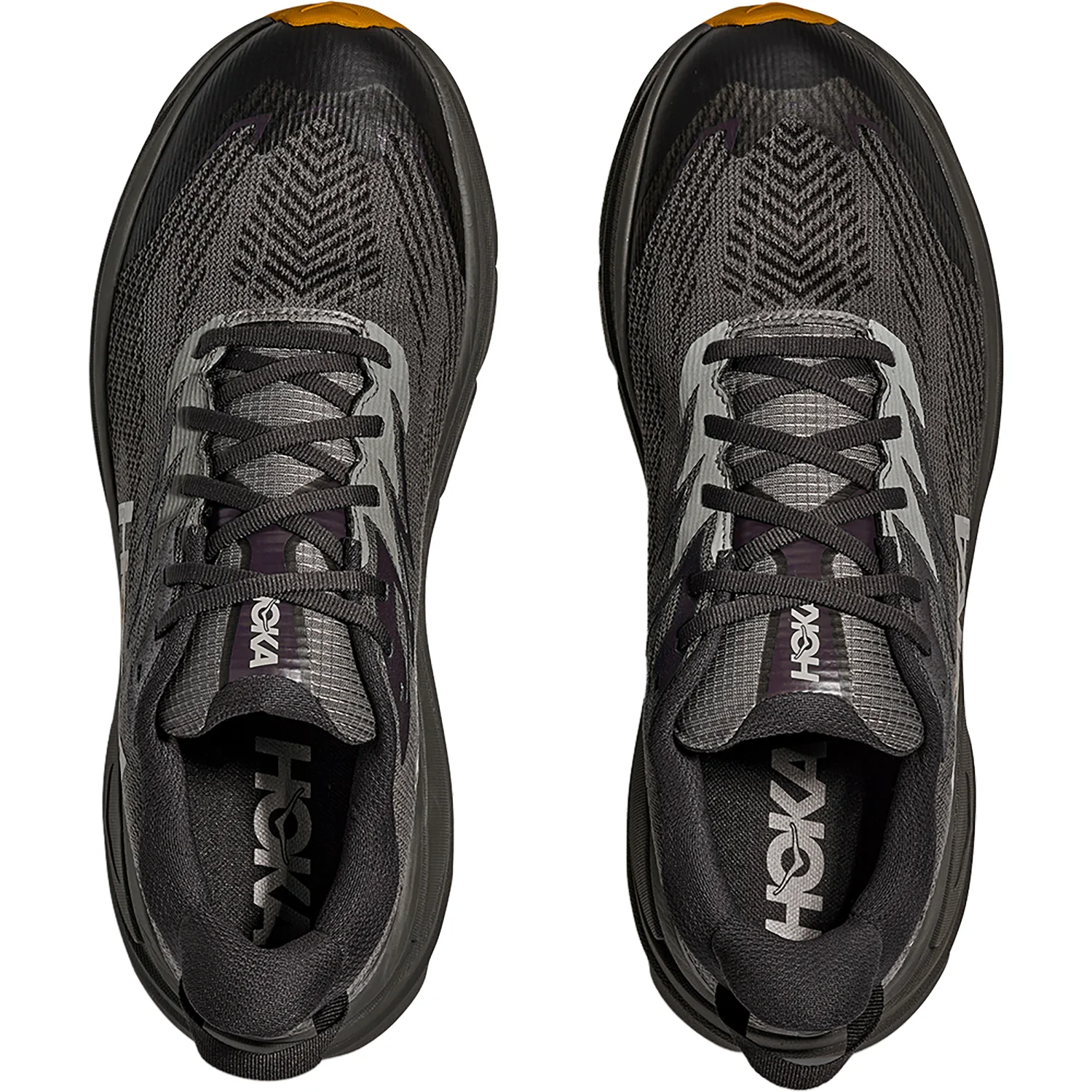 Hoka Challenger 8 GTX (Neutral Support) Men's Athletic Shoes Trail Running Asphalt Grey/Varsity Yellow - Image 2