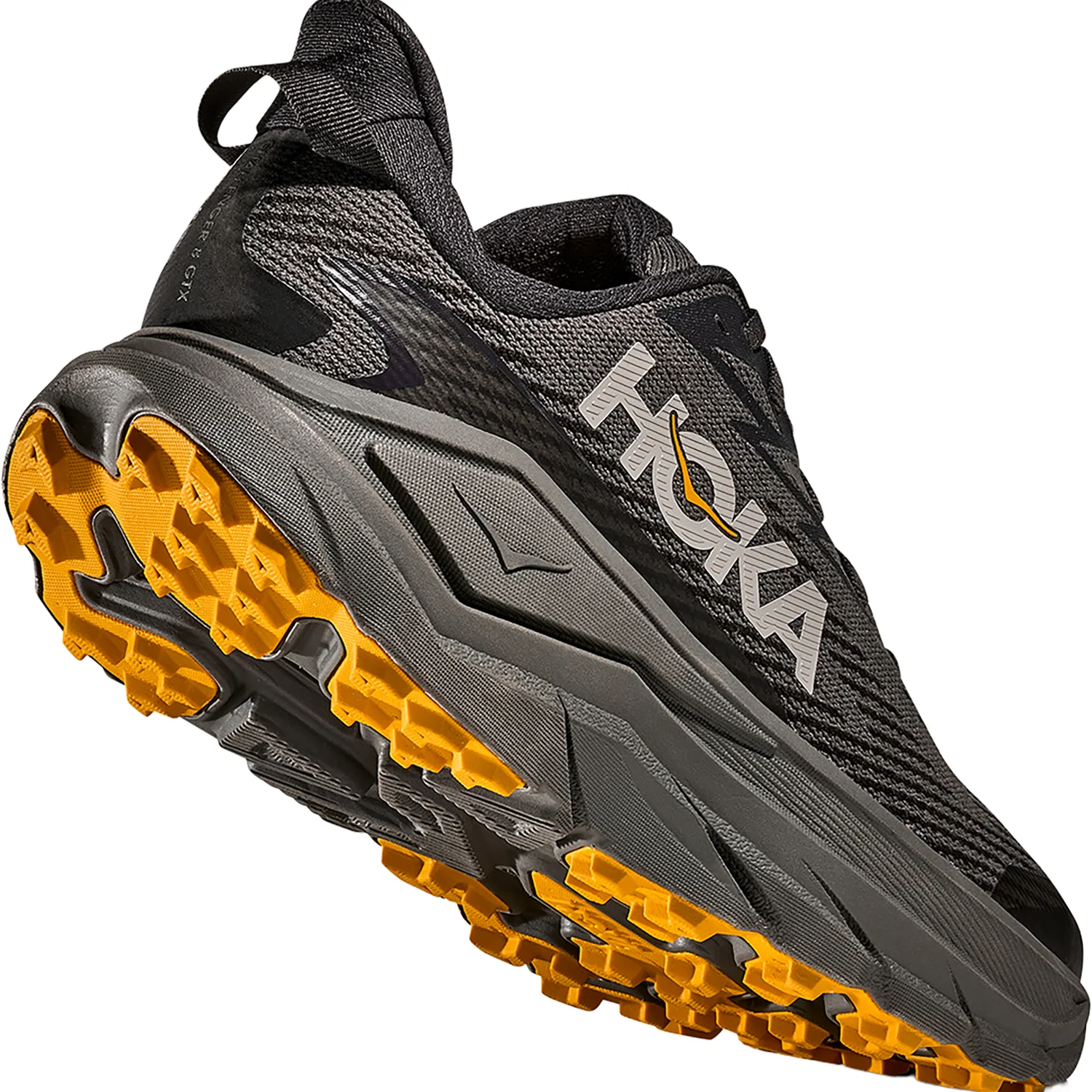 Hoka Challenger 8 GTX (Neutral Support) Men's Athletic Shoes Trail Running Asphalt Grey/Varsity Yellow - Image 7