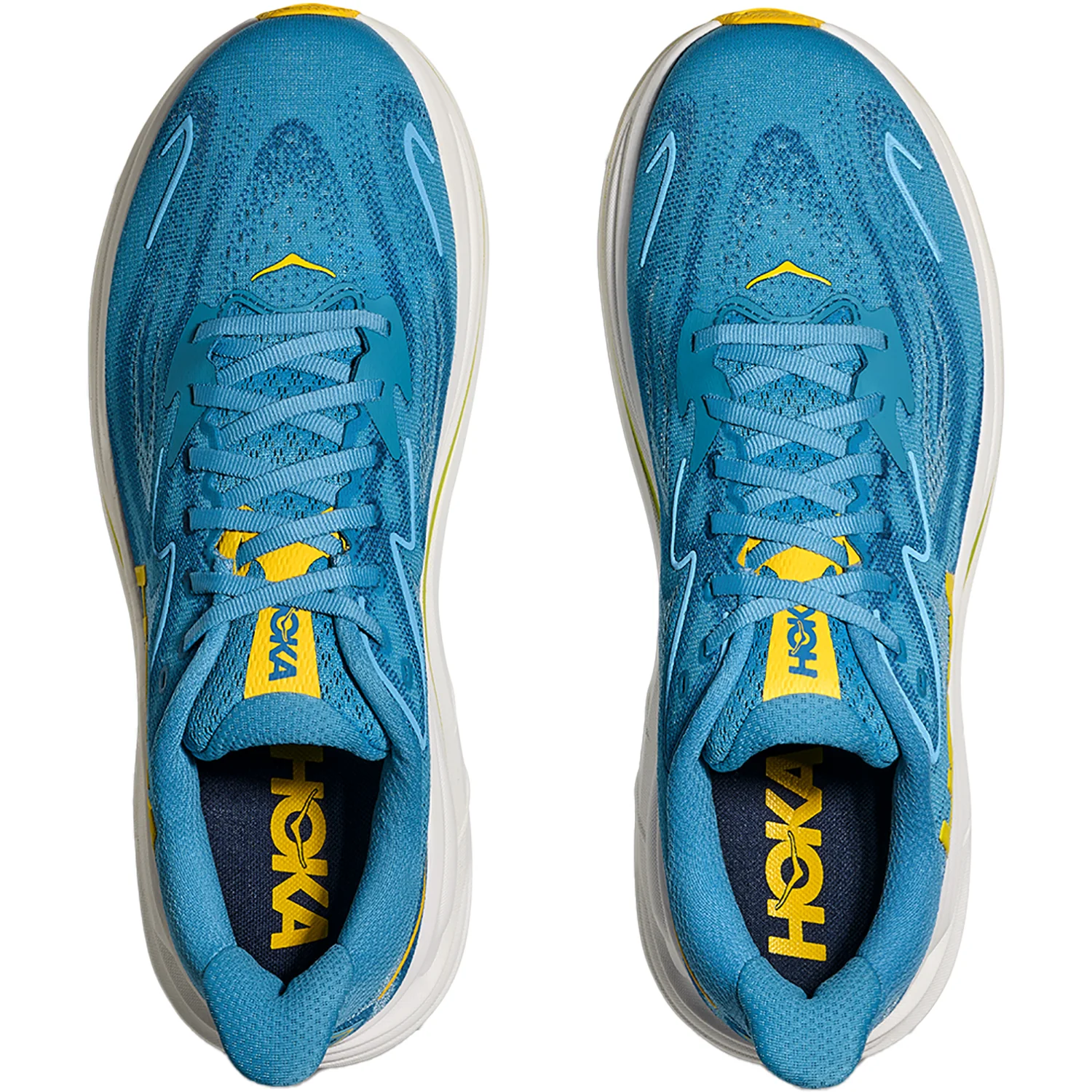 Hoka Clifton 10 (Neutral Support) Men's Athletic Shoes Alpine Blue/Foggy Night - Image 2