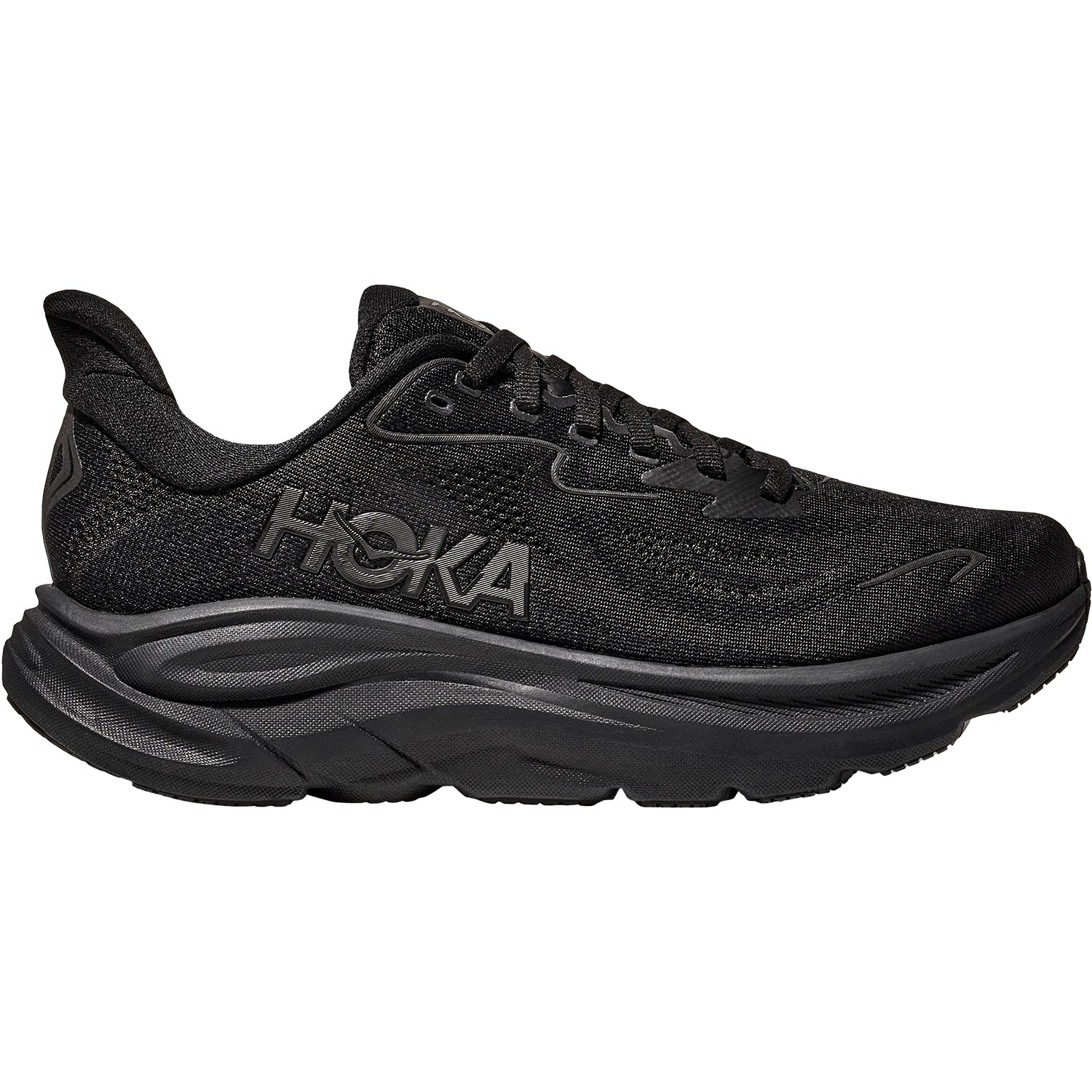 Hoka Clifton 10 Mesh (Neutral Support) Men's Athletic Shoes Black/Black