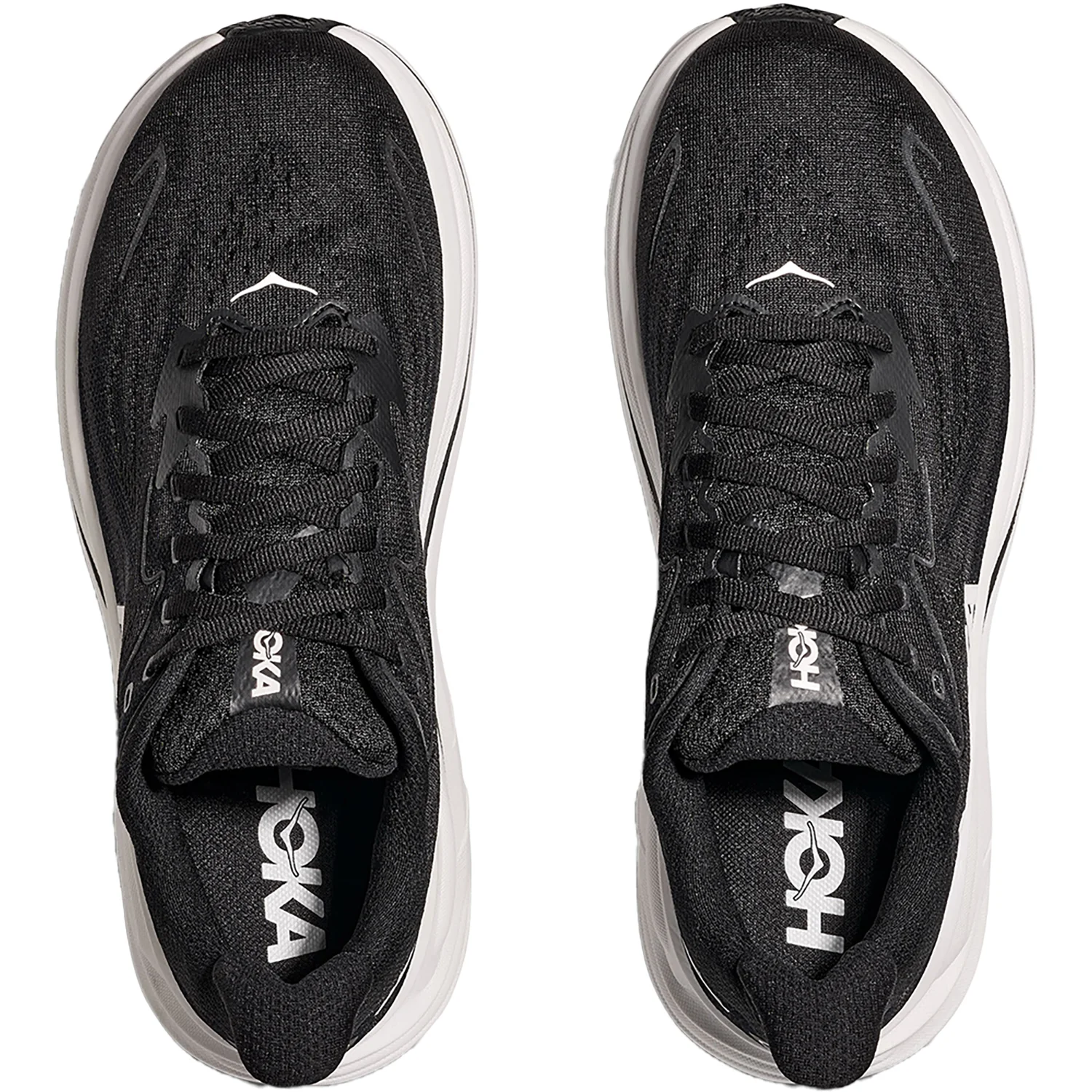 Hoka Clifton 10 (Neutral Support) Men's Athletic Shoes Black/White - Image 2