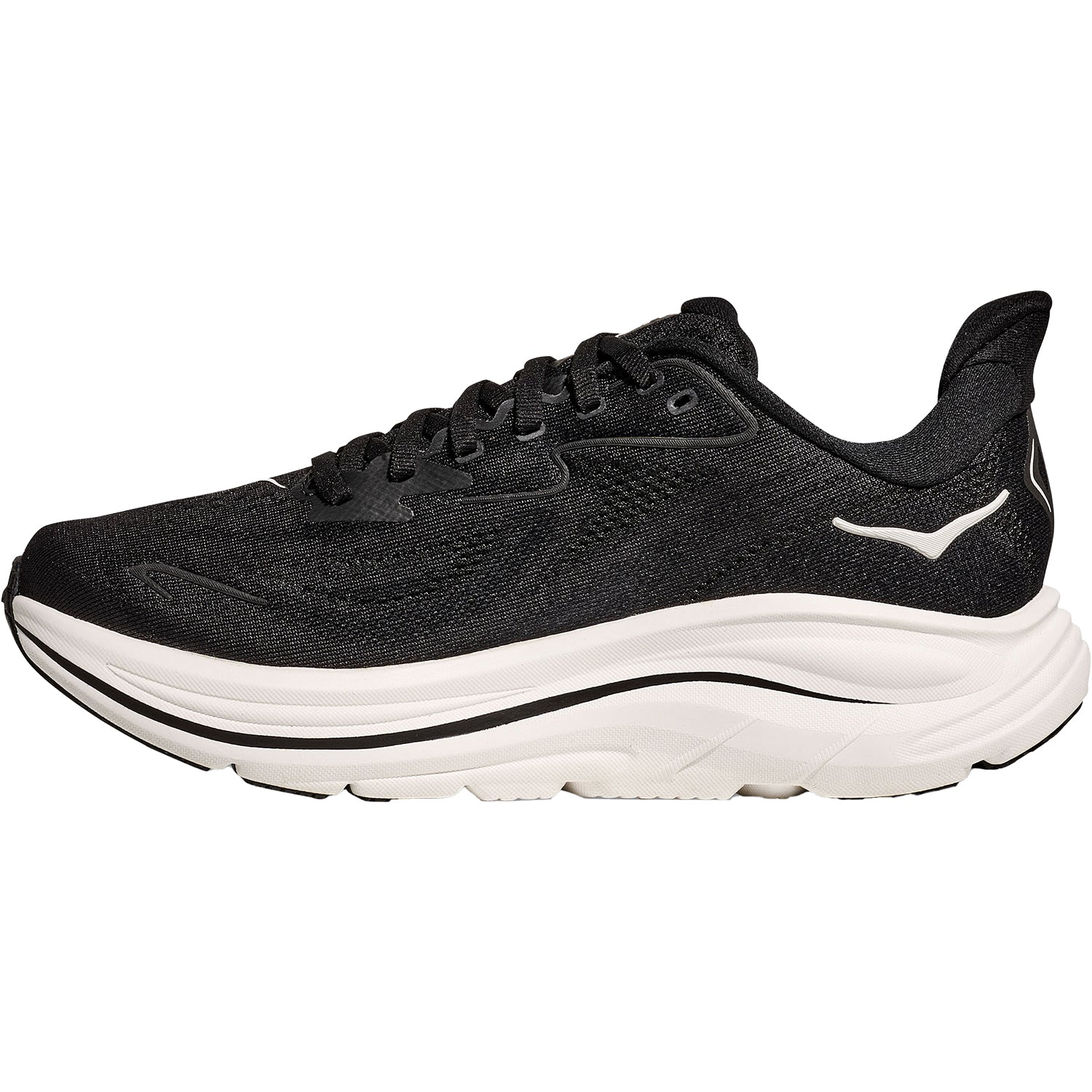 Hoka Clifton 10 (Neutral Support) Men's Athletic Shoes Black/White - Image 3