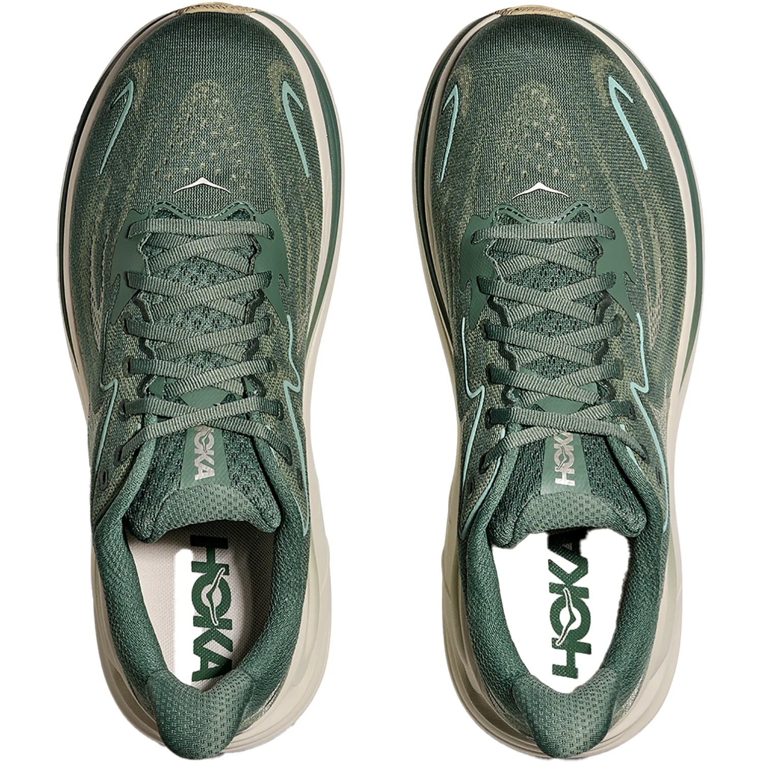 Hoka Clifton 10 (Neutral Support) Men's Athletic Shoes Fern/Truffle Salt - Image 2