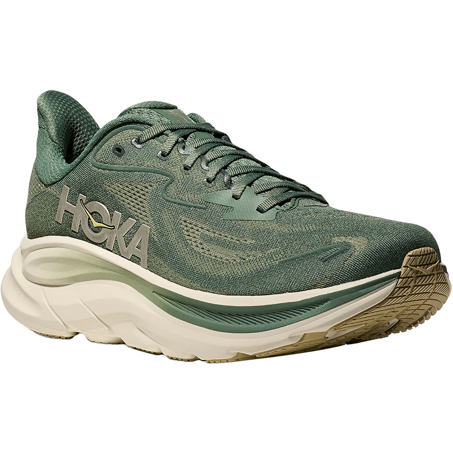 Hoka Clifton 10 (Neutral Support) Men's Athletic Shoes Fern/Truffle Salt - Image 5