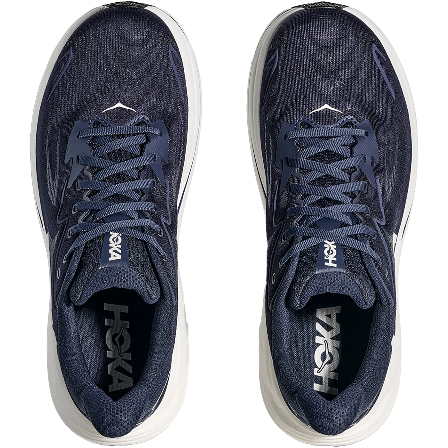Hoka Clifton 10 (Neutral Support) Men's Athletic Shoes Navy/White - Image 2