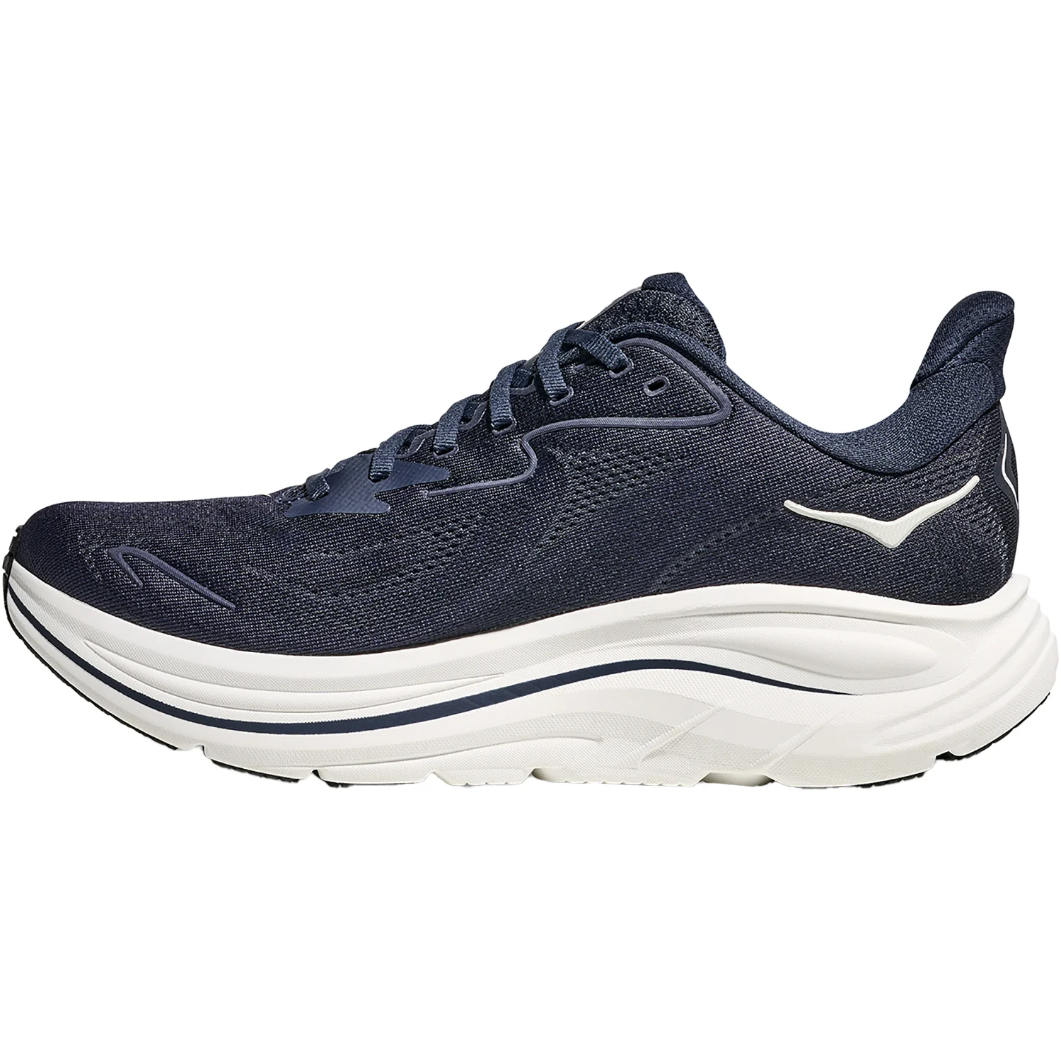 Hoka Clifton 10 (Neutral Support) Men's Athletic Shoes Navy/White - Image 3