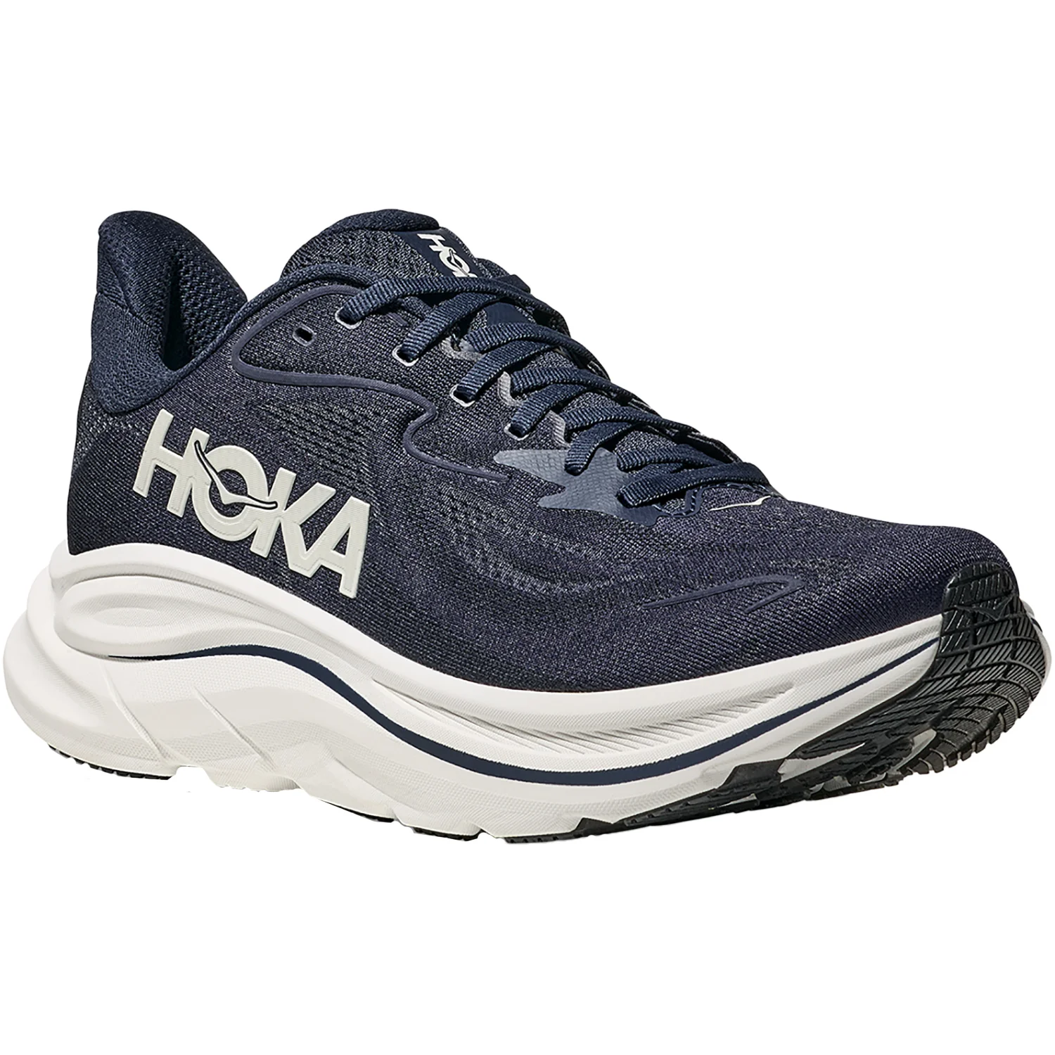 Hoka Clifton 10 (Neutral Support) Men's Athletic Shoes Navy/White - Image 5
